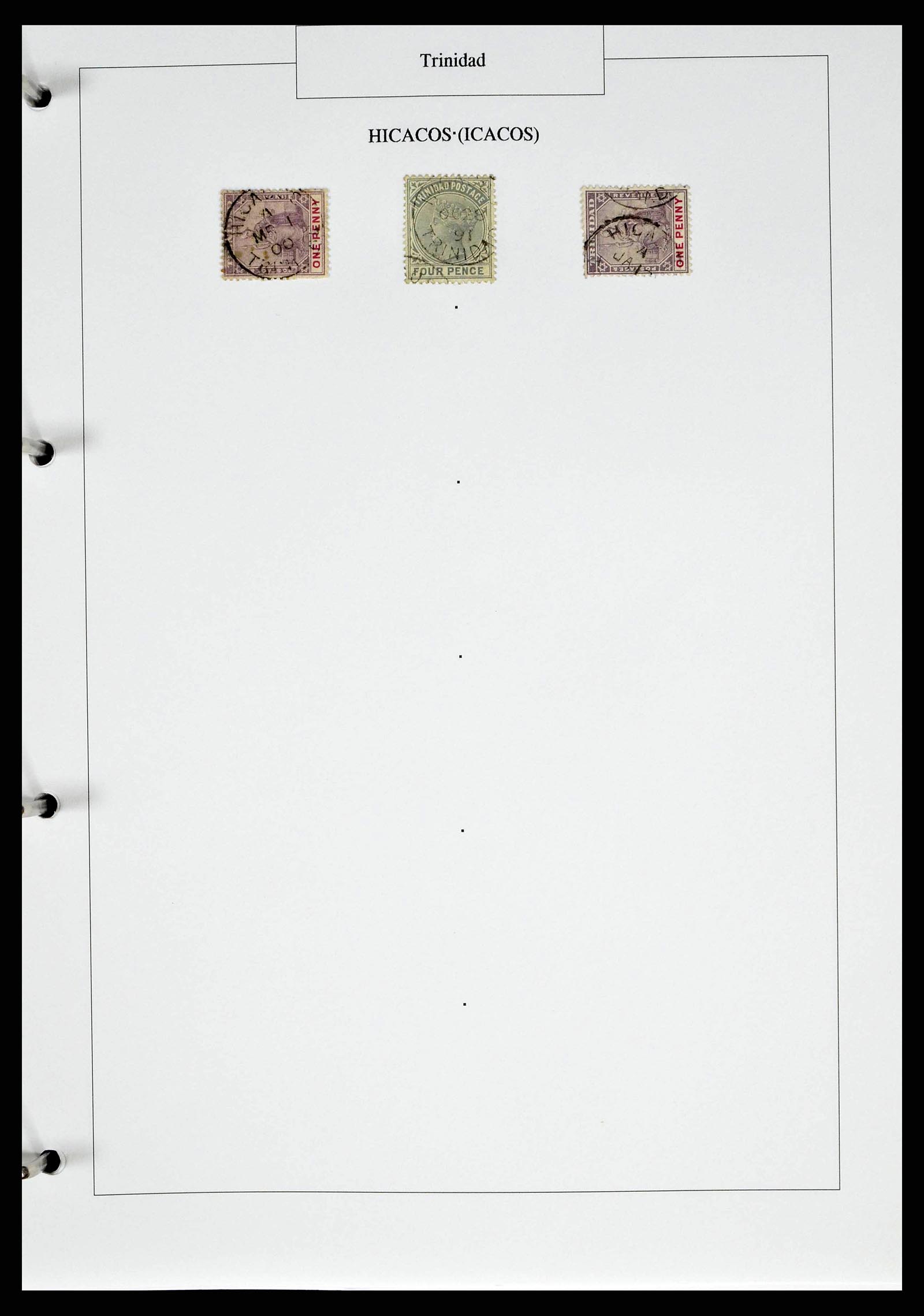 38481 0029 - Postzegelverzameling 38481 Trinidad en Tobago stempels 1859-1960.