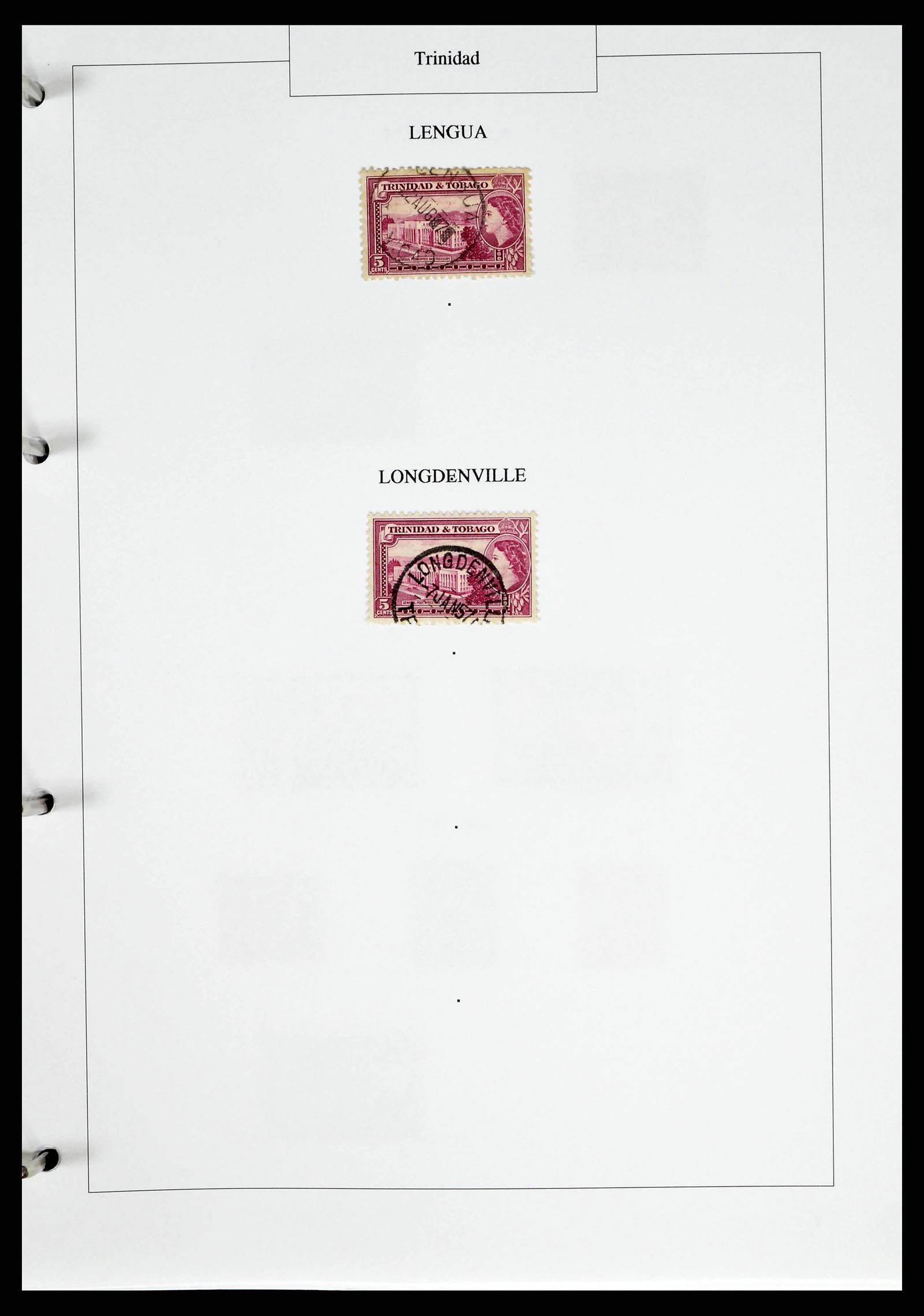 38481 0032 - Postzegelverzameling 38481 Trinidad en Tobago stempels 1859-1960.