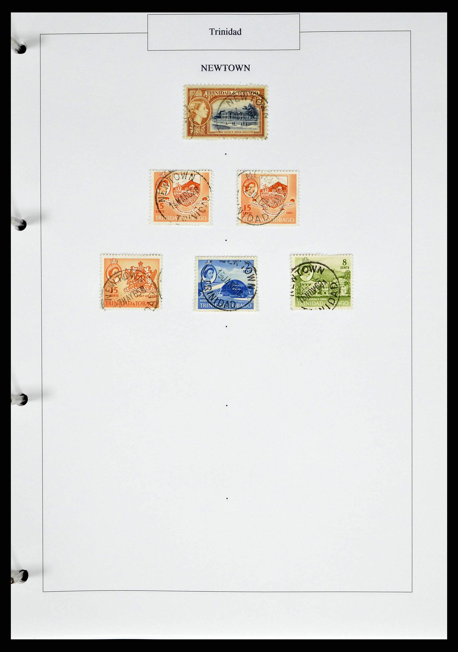 38481 0035 - Postzegelverzameling 38481 Trinidad en Tobago stempels 1859-1960.