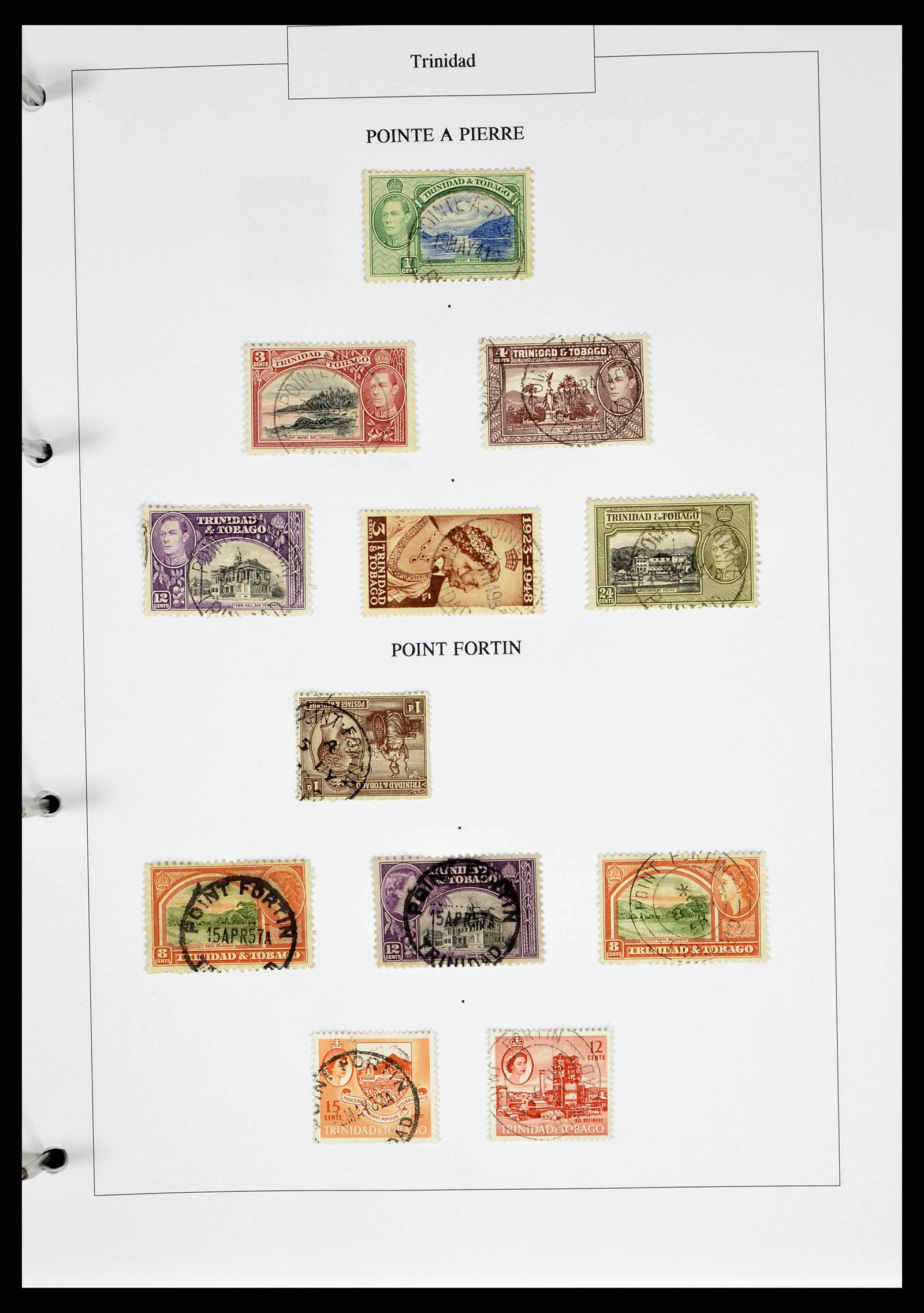 38481 0038 - Postzegelverzameling 38481 Trinidad en Tobago stempels 1859-1960.