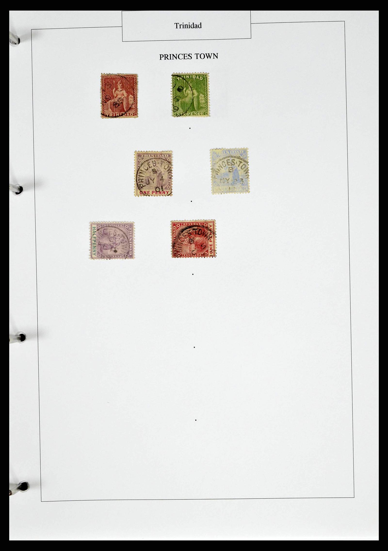 38481 0039 - Postzegelverzameling 38481 Trinidad en Tobago stempels 1859-1960.