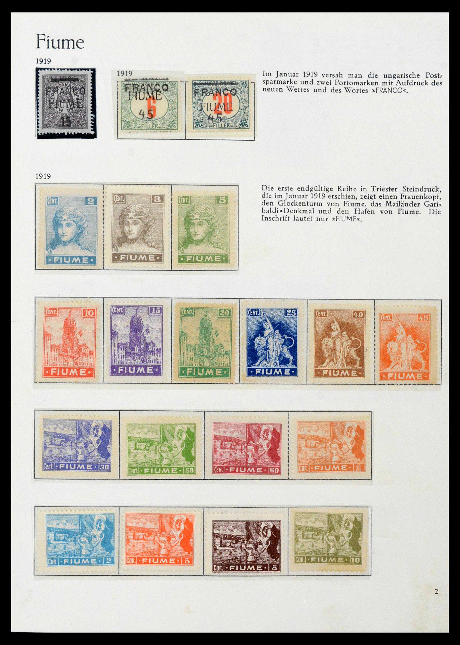 38506 0072 - Postzegelverzameling 38506 Fiume 1920-1924.
