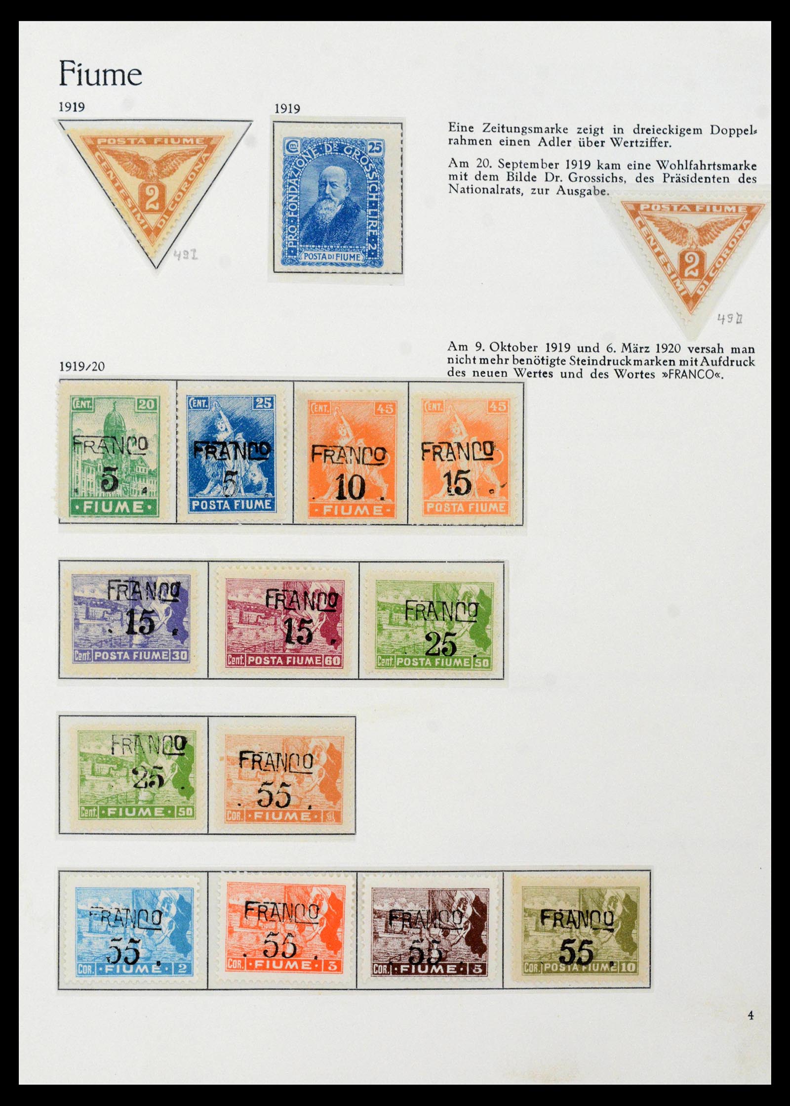 38506 0074 - Postzegelverzameling 38506 Fiume 1920-1924.