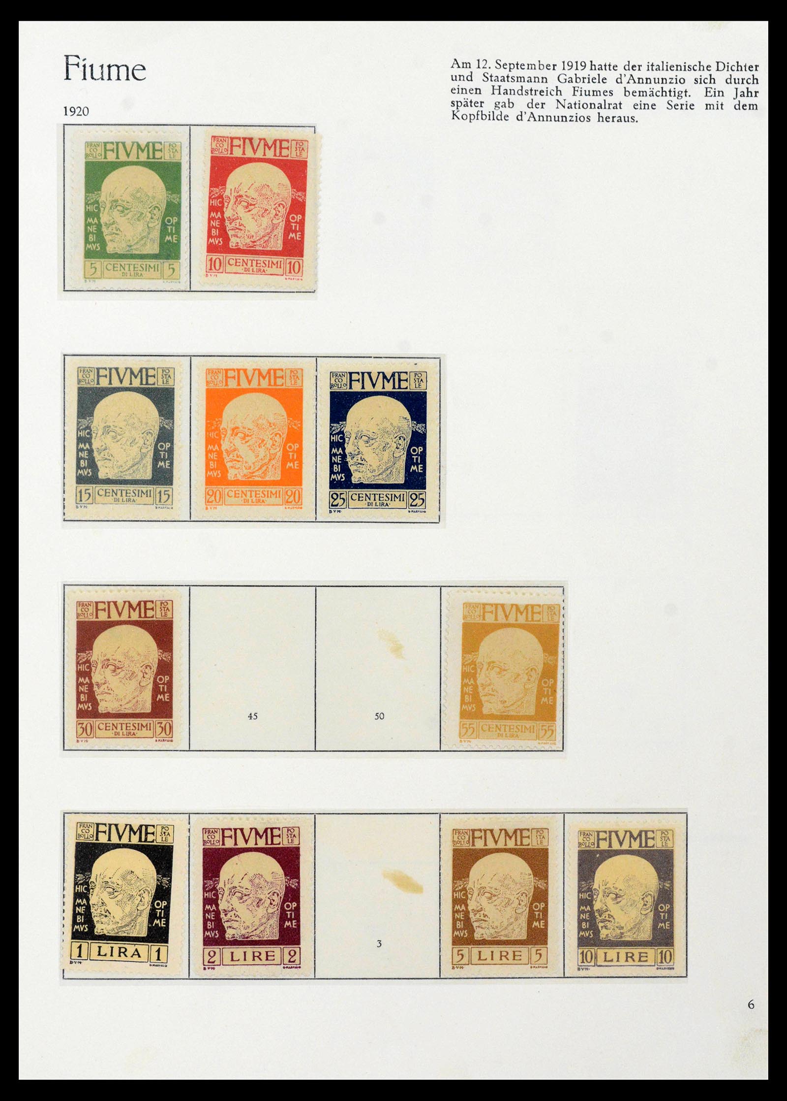 38506 0076 - Postzegelverzameling 38506 Fiume 1920-1924.