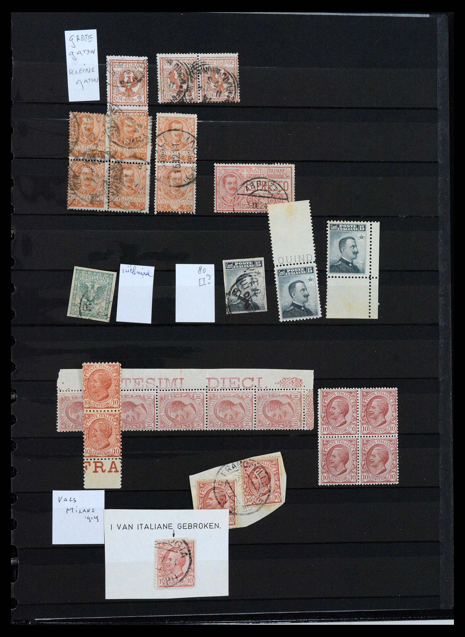 38512 0154 - Postzegelverzameling 38512 Italië 1900-1930.