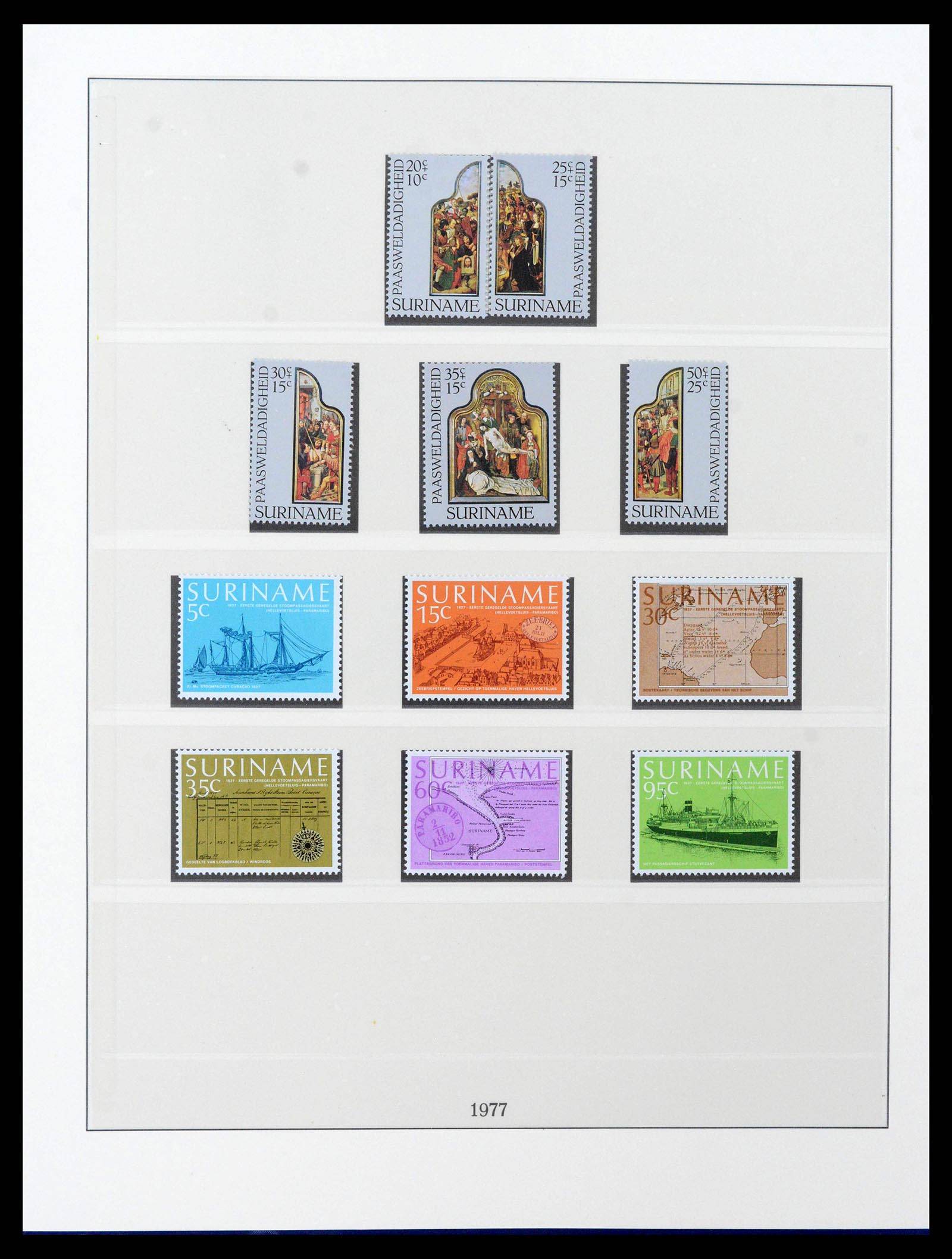 38513 0009 - Postzegelverzameling 38513 Suriname 1975-2001.
