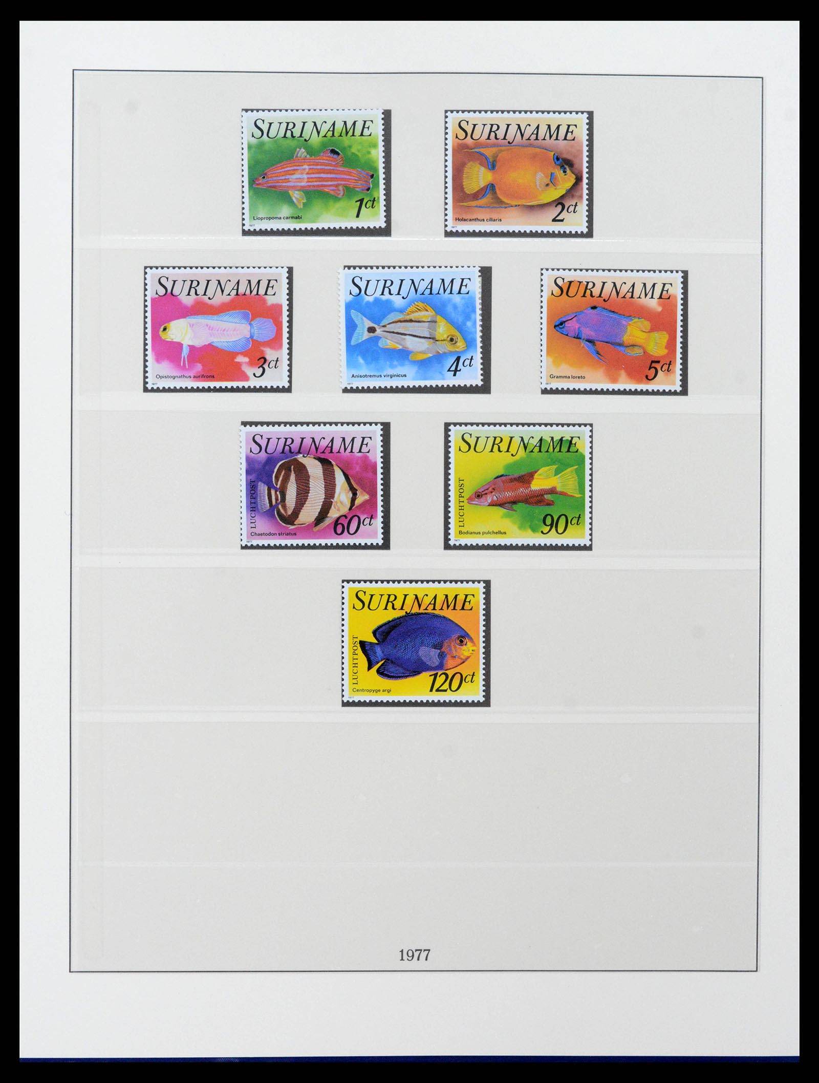 38513 0012 - Postzegelverzameling 38513 Suriname 1975-2001.