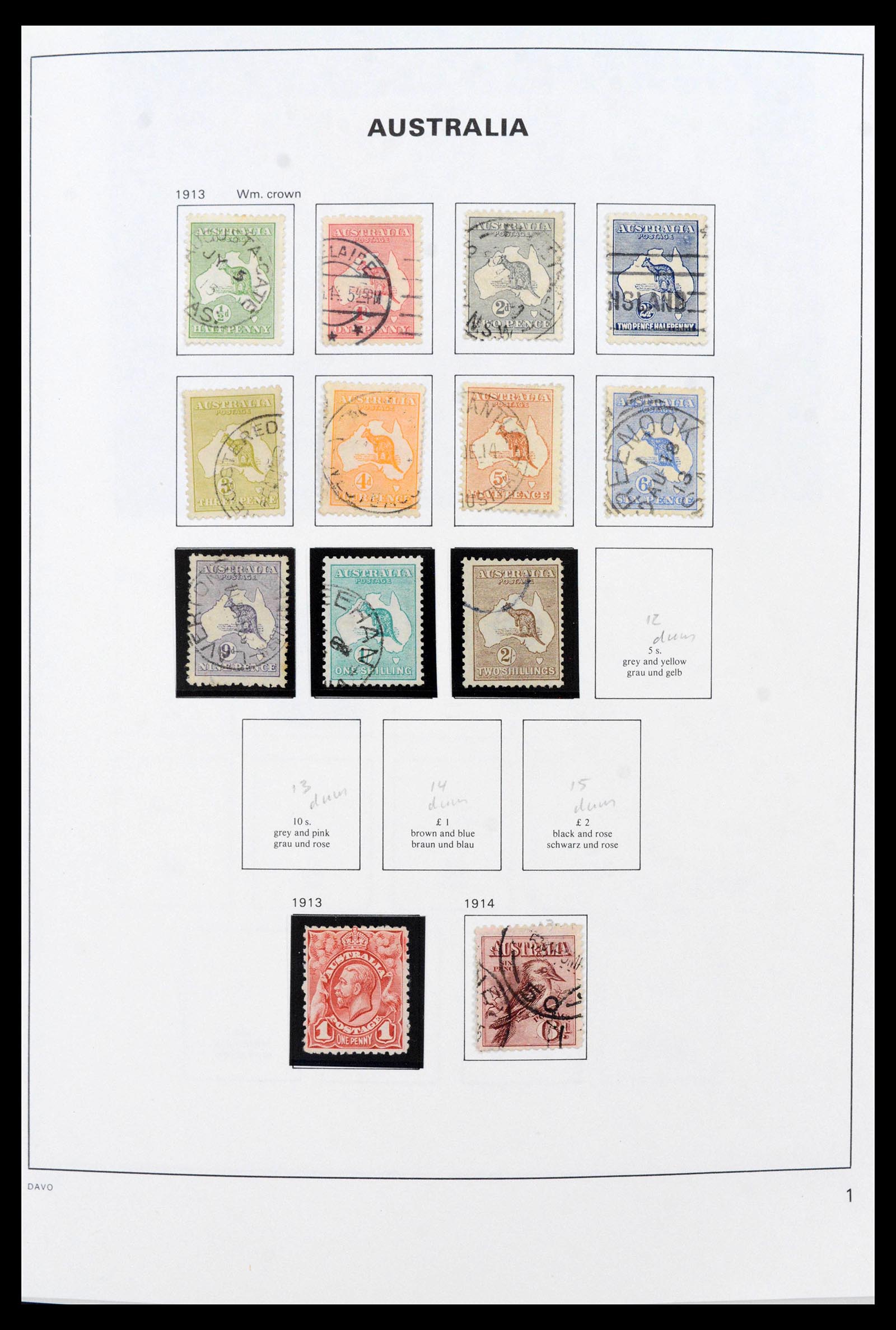 38518 0001 - Stamp collection 38518 Australia 1913-2007.