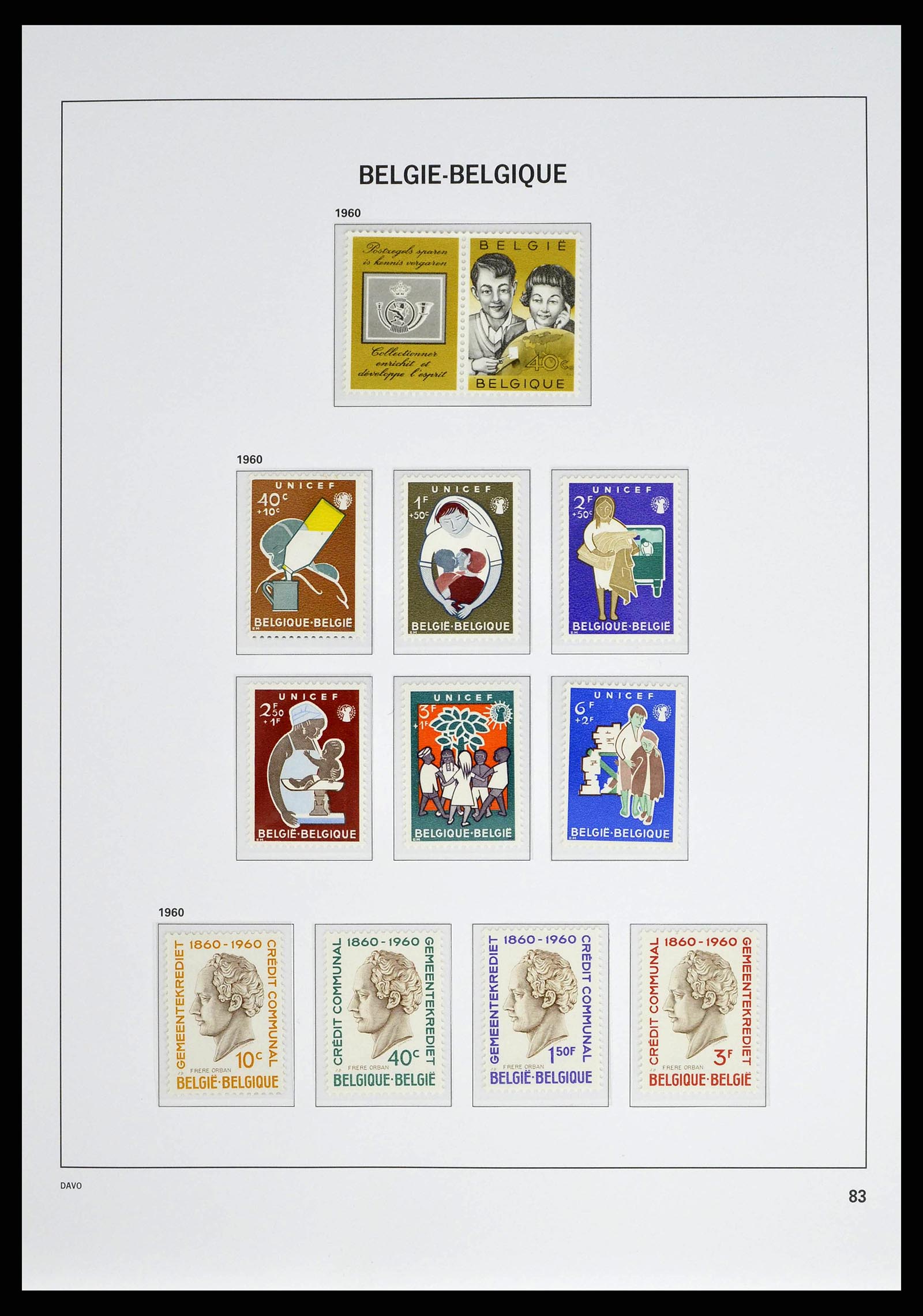 38525 0081 - Postzegelverzameling 38525 België 1911-1961.