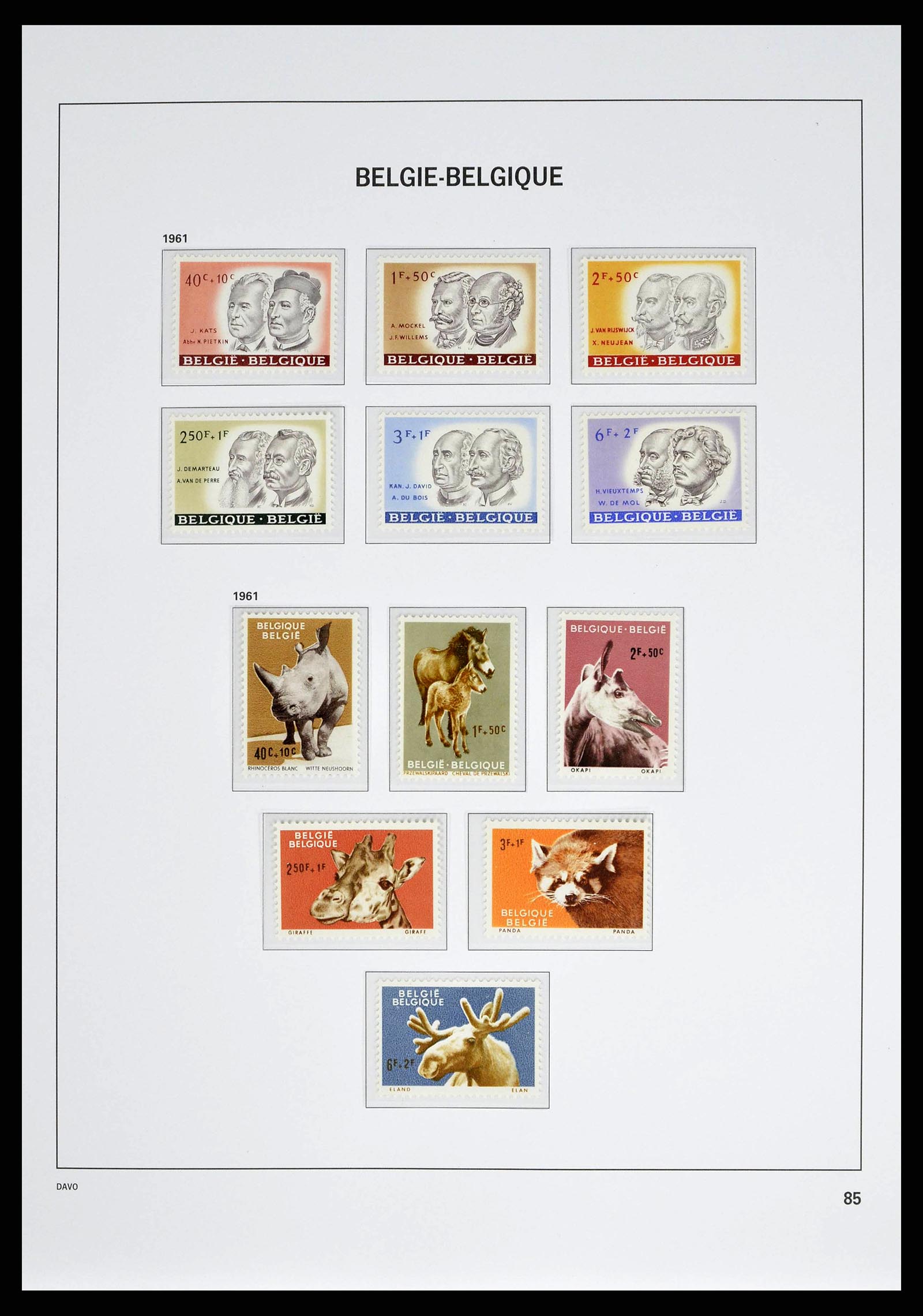 38525 0083 - Postzegelverzameling 38525 België 1911-1961.