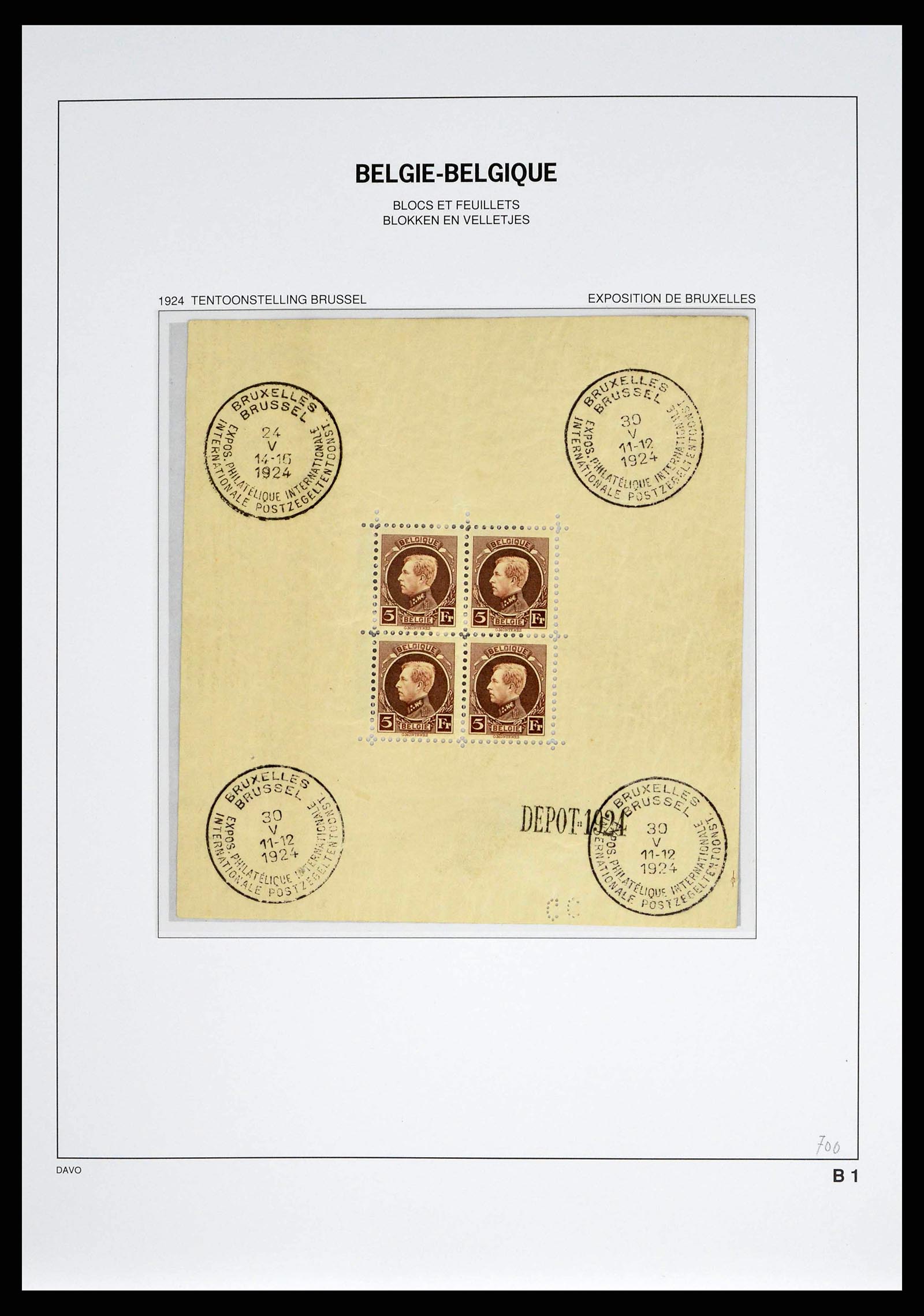 38525 0084 - Postzegelverzameling 38525 België 1911-1961.