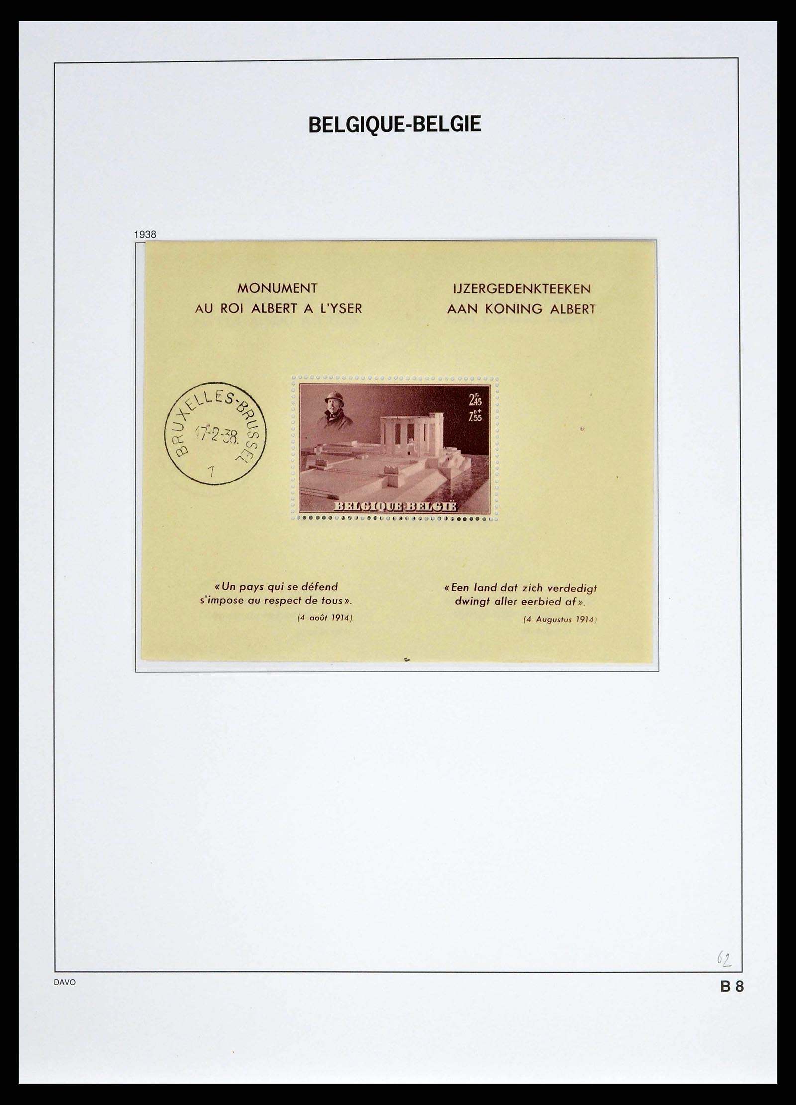 38525 0091 - Postzegelverzameling 38525 België 1911-1961.