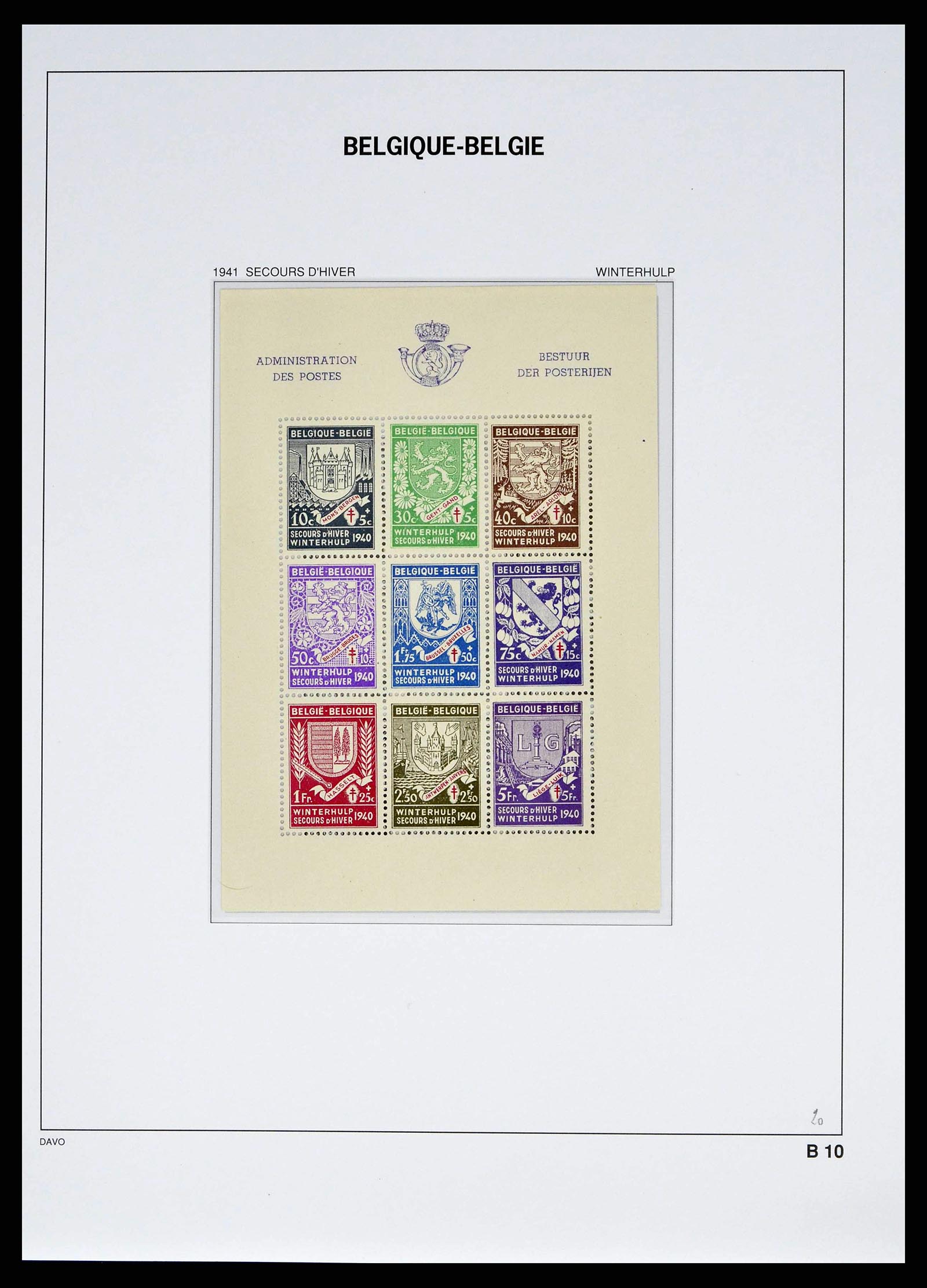 38525 0093 - Postzegelverzameling 38525 België 1911-1961.
