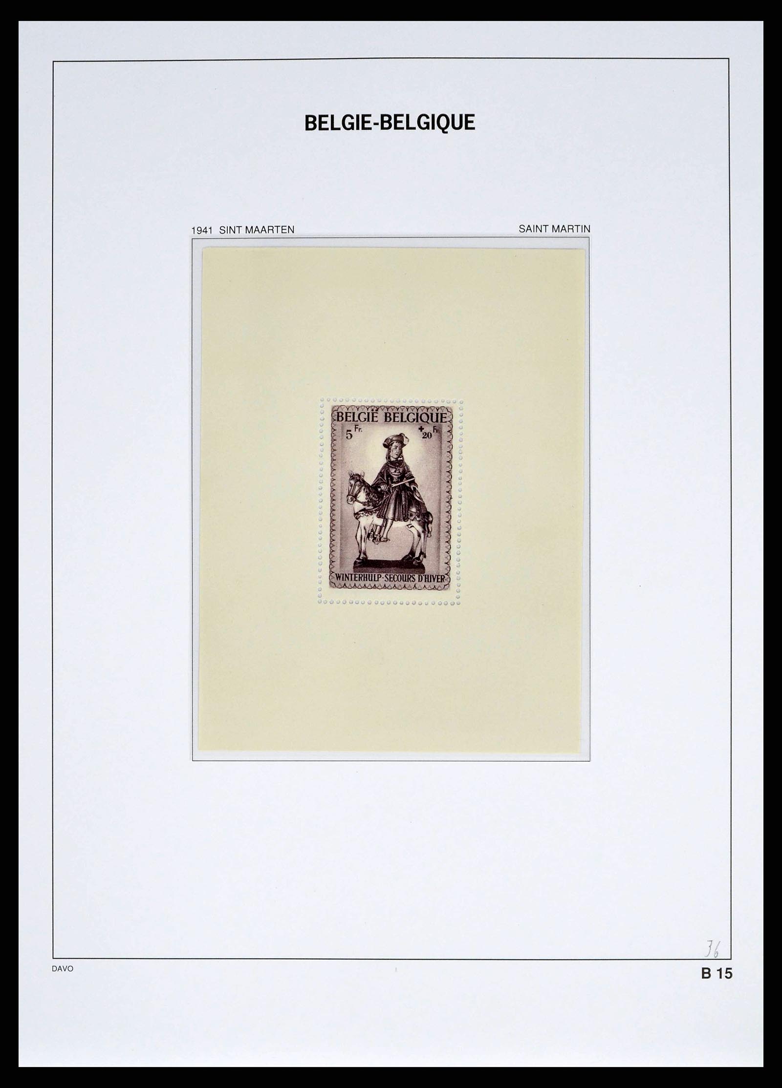 38525 0099 - Postzegelverzameling 38525 België 1911-1961.