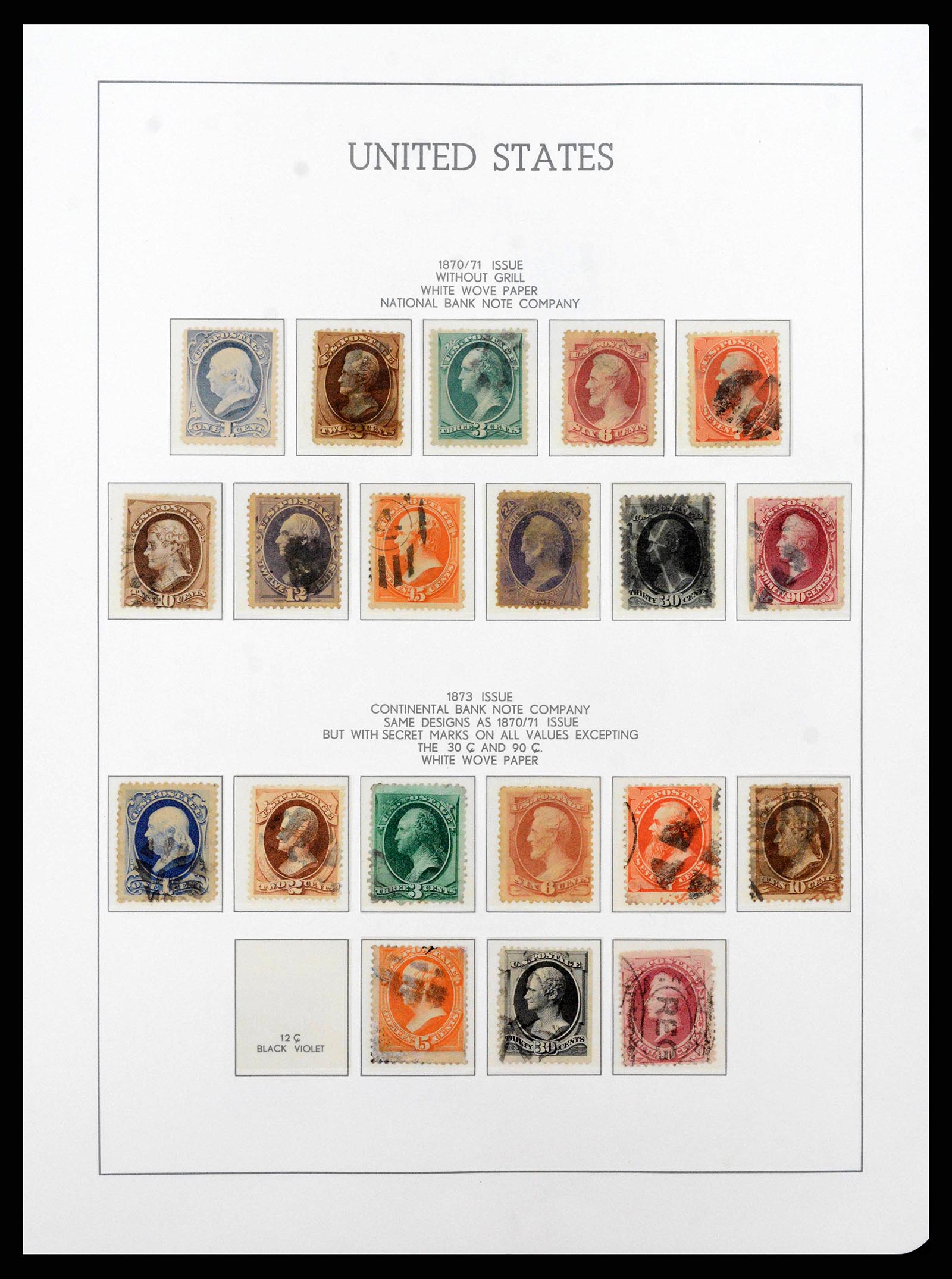38540 0005 - Postzegelverzameling 38540 USA 1847-1964.