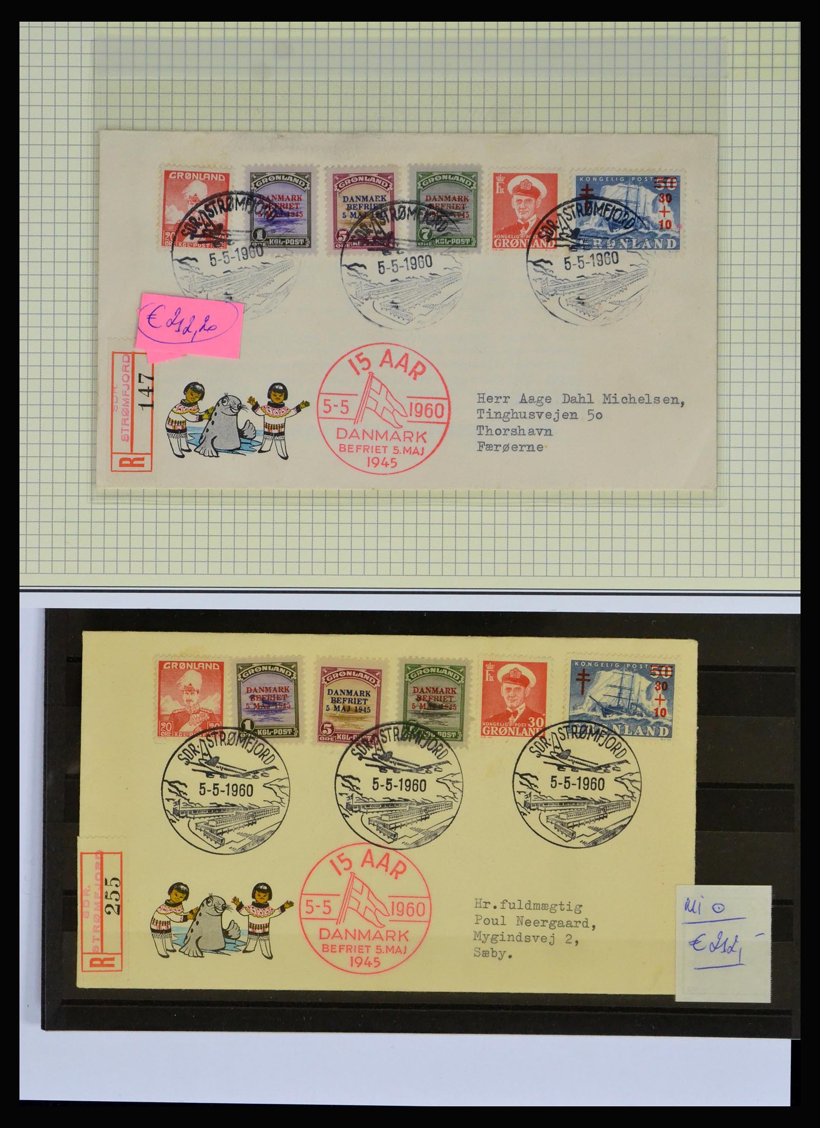 38547 0004 - Stamp collection 38547 Greenland and Faroe Islands 1919-1990.