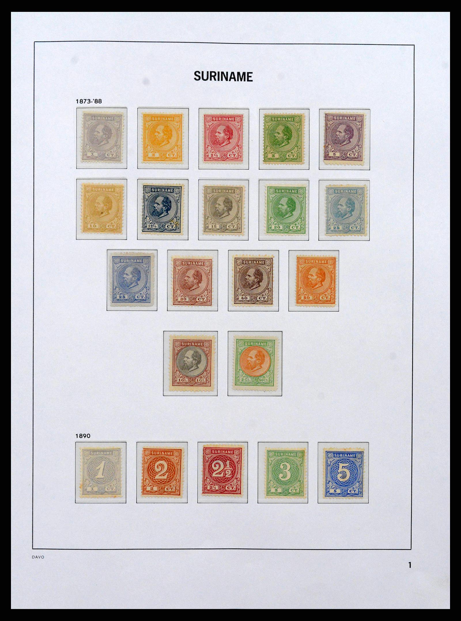 38571 0001 - Postzegelverzameling 38571 Suriname 1873-1975.