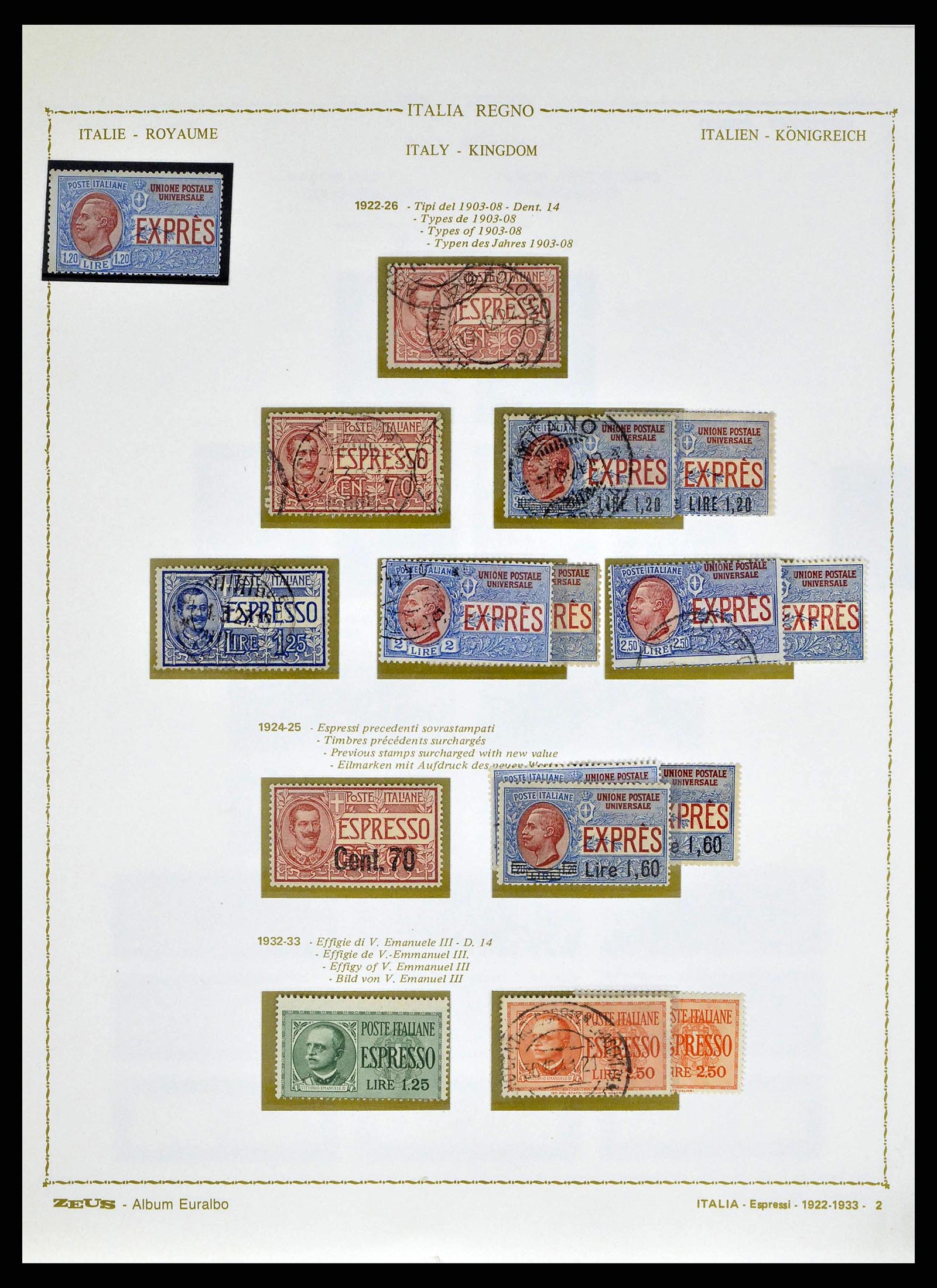 38605 0070 - Stamp collection 38605 Italy 1862-1942.
