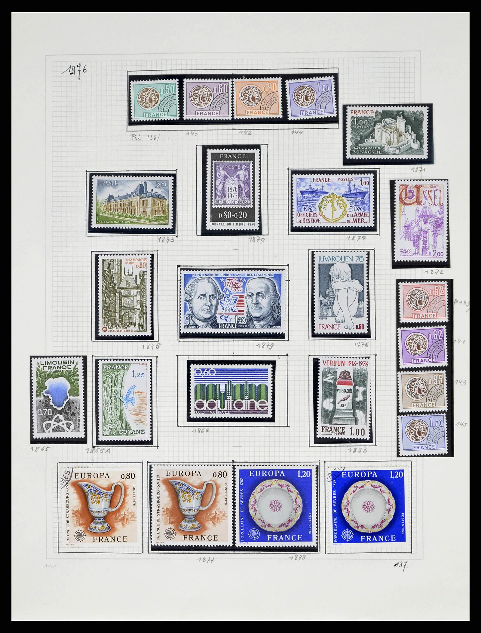 38645 0143 - Postzegelverzameling 38645 Frankrijk 1849-1983.