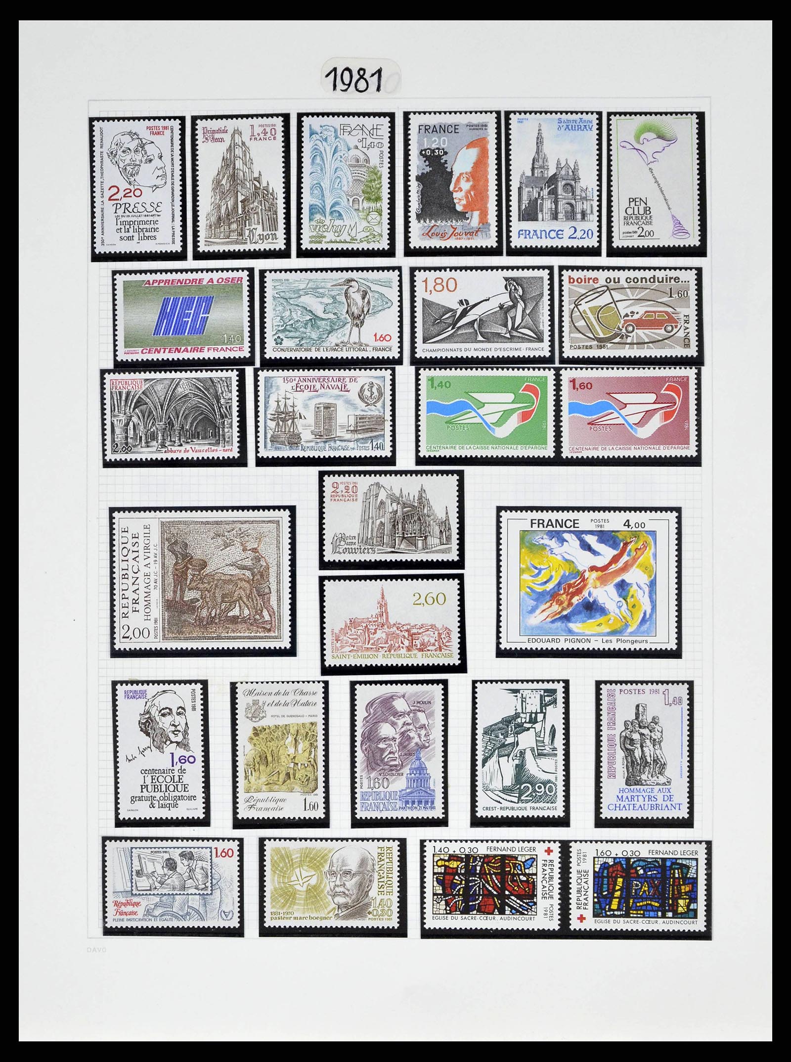 38645 0158 - Postzegelverzameling 38645 Frankrijk 1849-1983.