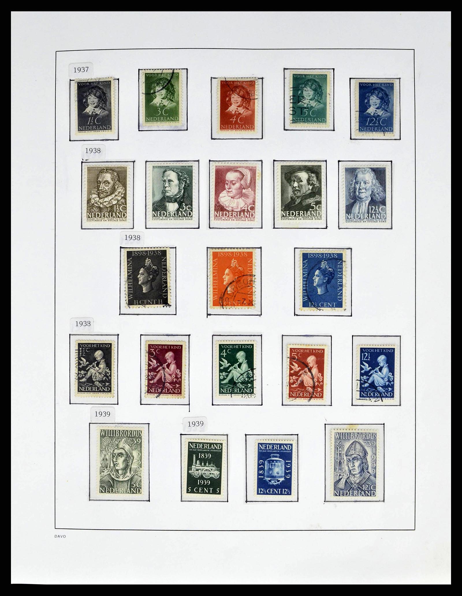 38670 0017 - Postzegelverzameling 38670 Nederland 1852-1968.