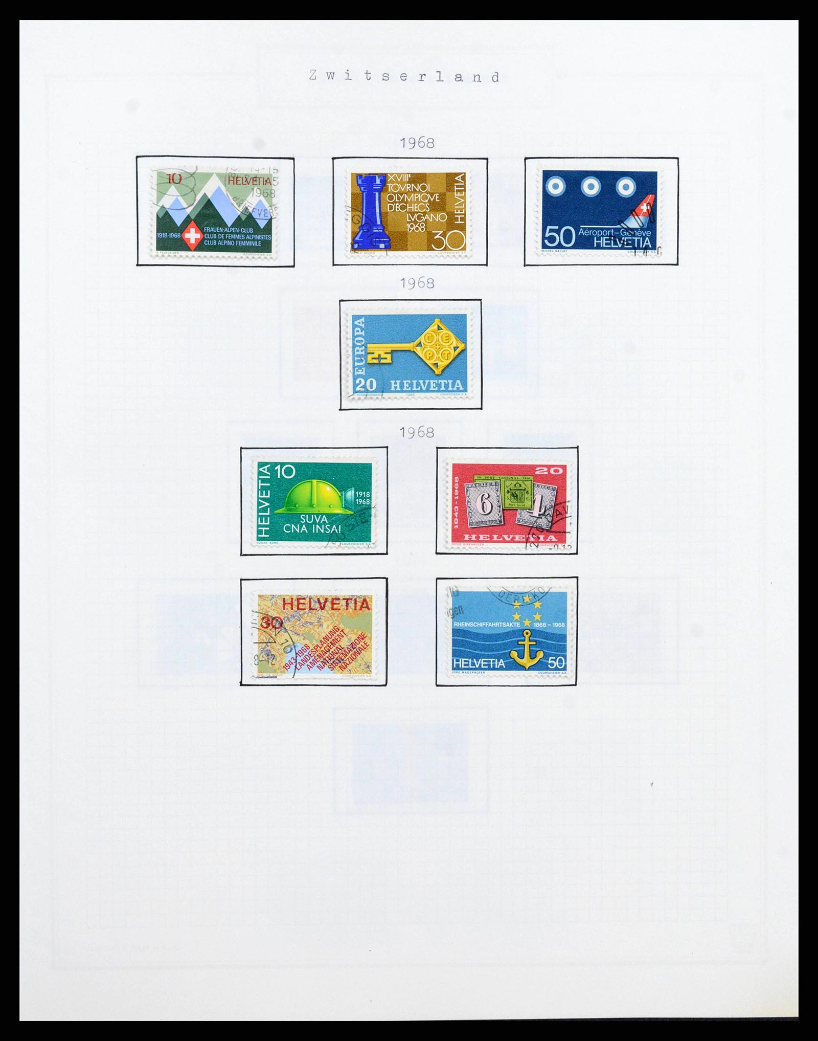 38673 0042 - Postzegelverzameling 38673 Zwitserland 1854-1991.