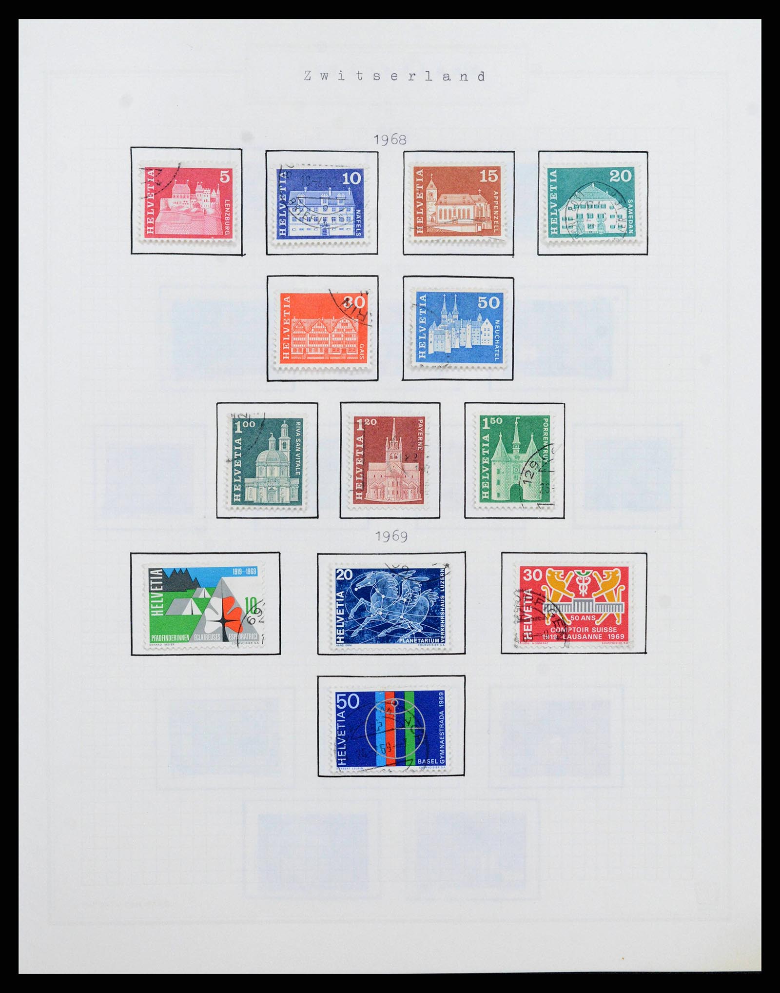38673 0043 - Postzegelverzameling 38673 Zwitserland 1854-1991.