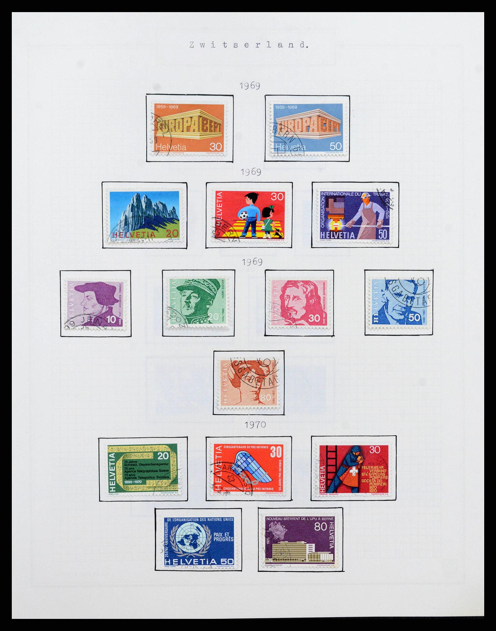 38673 0044 - Postzegelverzameling 38673 Zwitserland 1854-1991.
