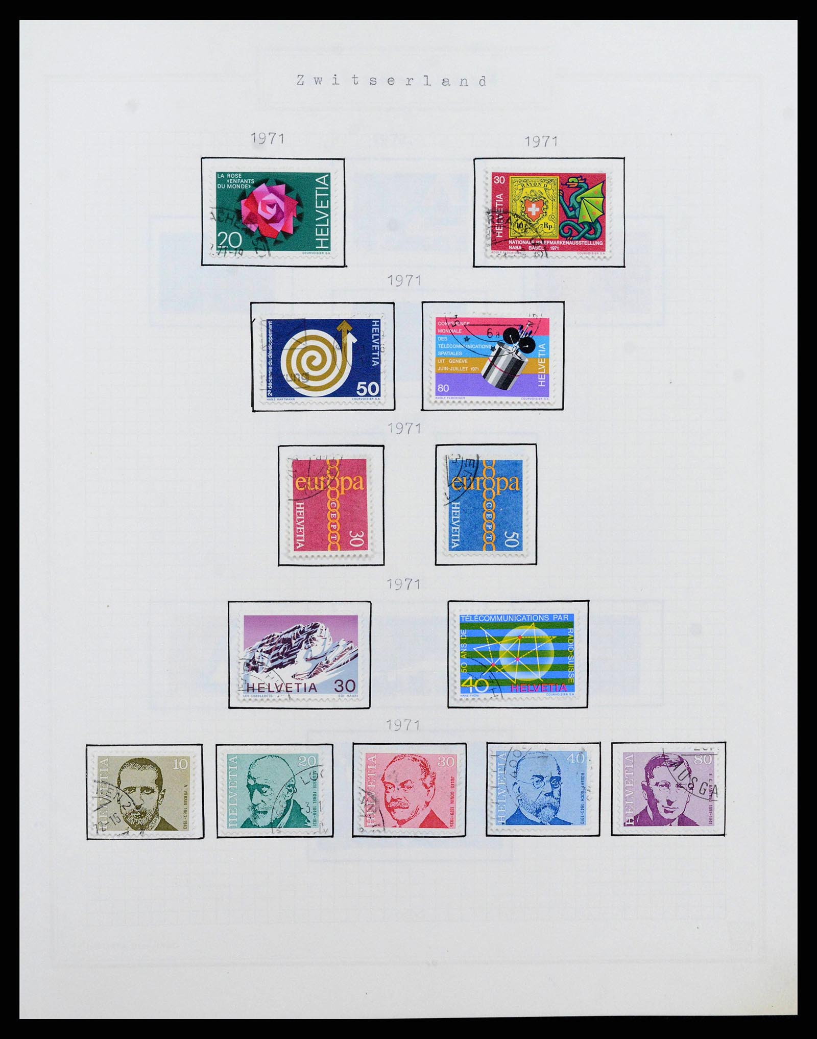 38673 0046 - Postzegelverzameling 38673 Zwitserland 1854-1991.
