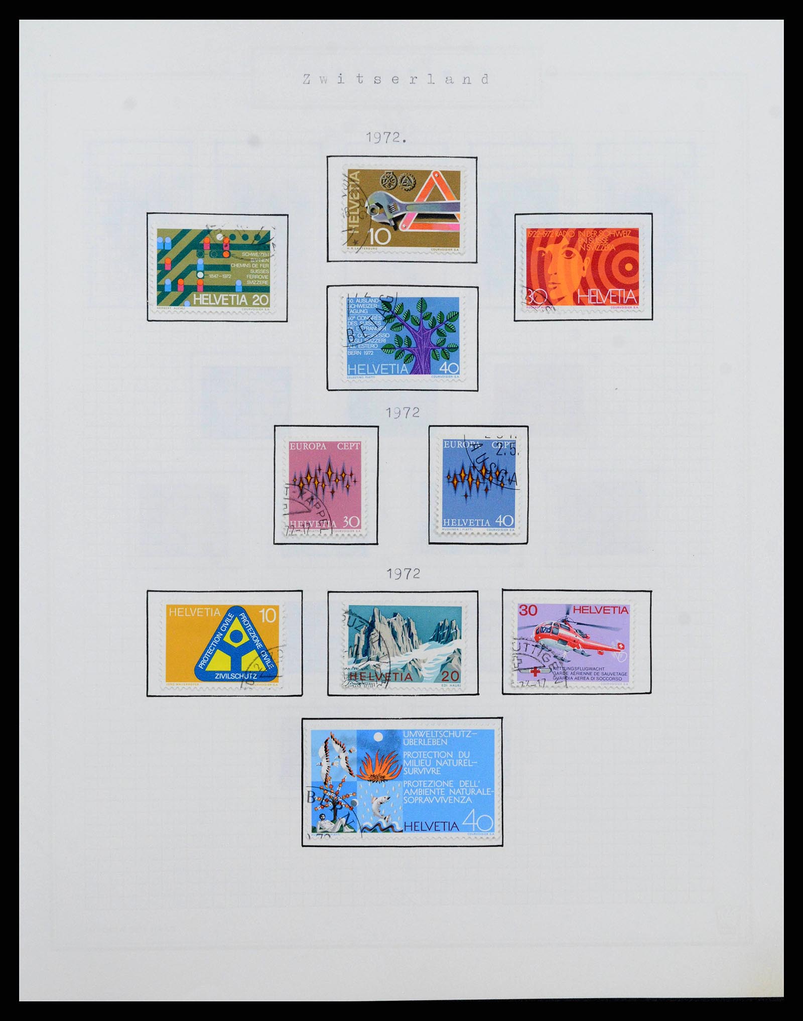 38673 0047 - Postzegelverzameling 38673 Zwitserland 1854-1991.