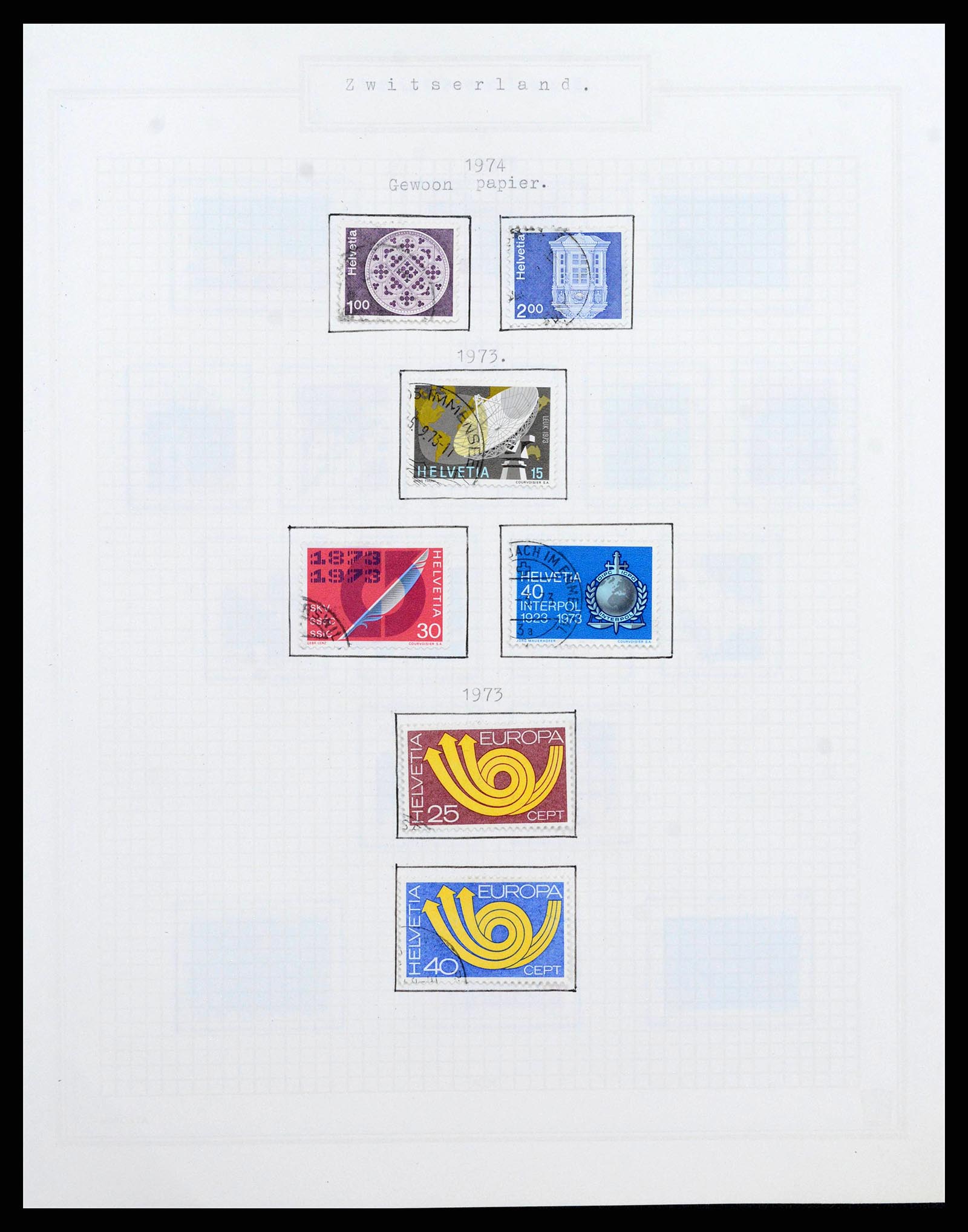 38673 0049 - Postzegelverzameling 38673 Zwitserland 1854-1991.