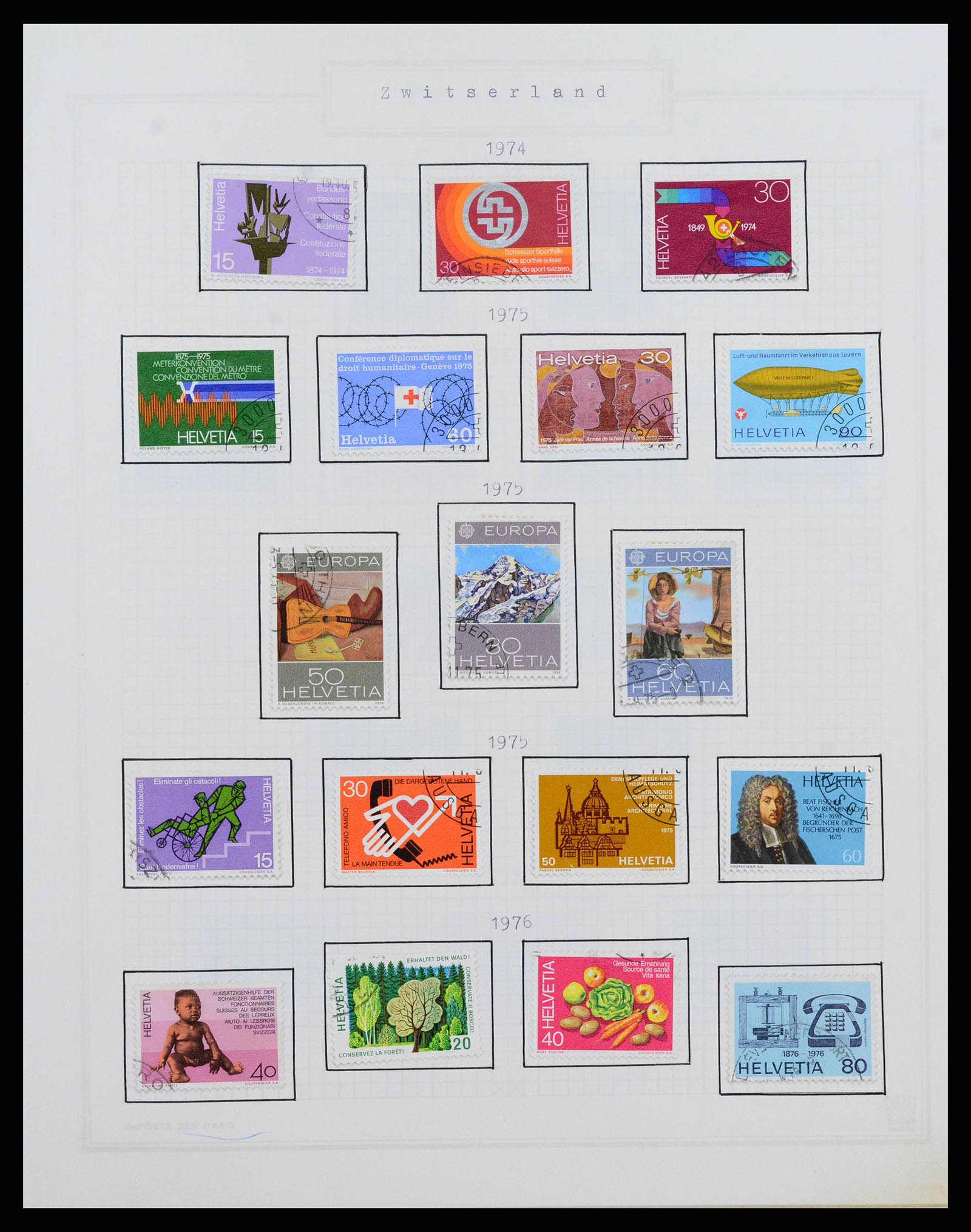 38673 0052 - Postzegelverzameling 38673 Zwitserland 1854-1991.