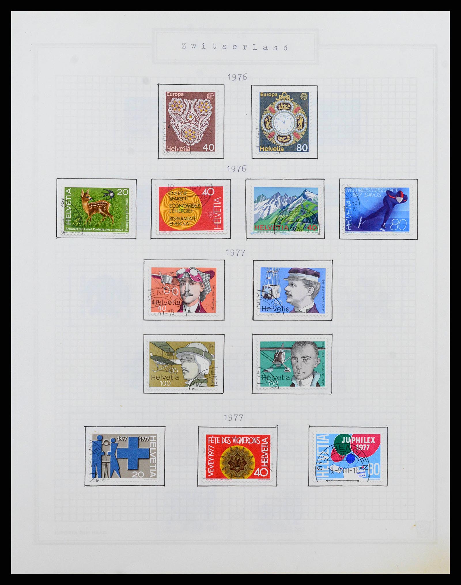 38673 0053 - Postzegelverzameling 38673 Zwitserland 1854-1991.
