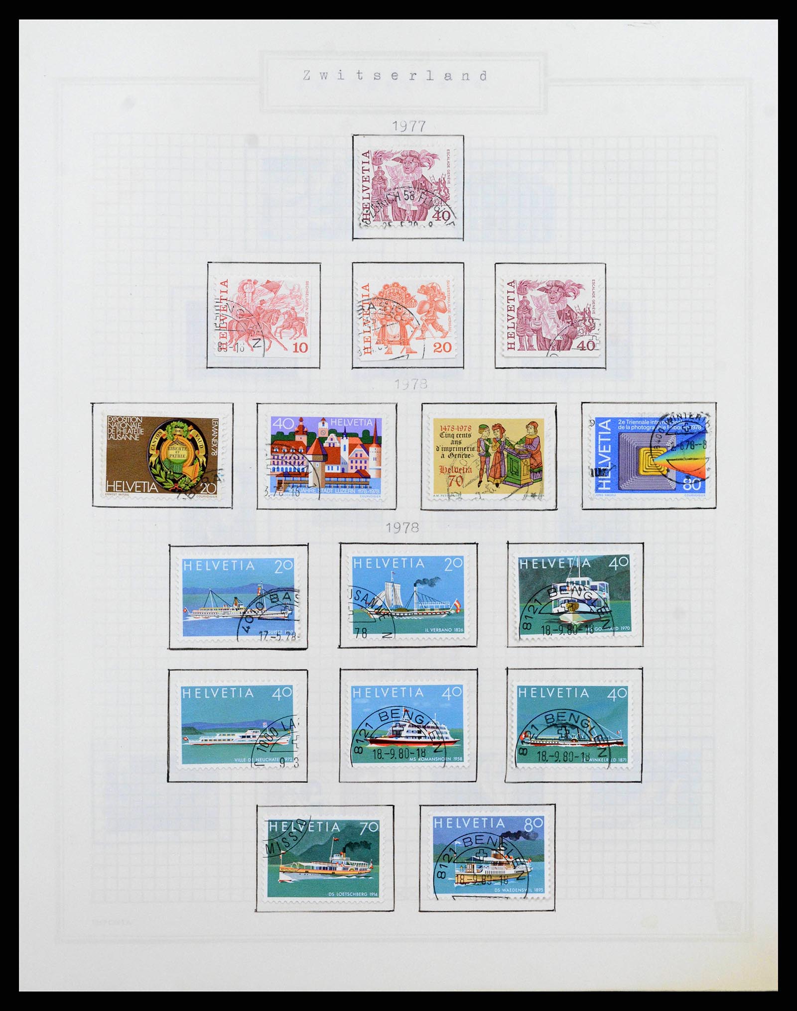 38673 0055 - Postzegelverzameling 38673 Zwitserland 1854-1991.