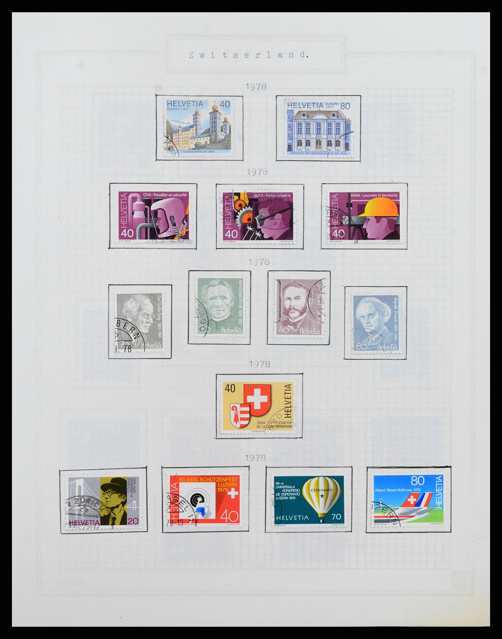 38673 0056 - Postzegelverzameling 38673 Zwitserland 1854-1991.