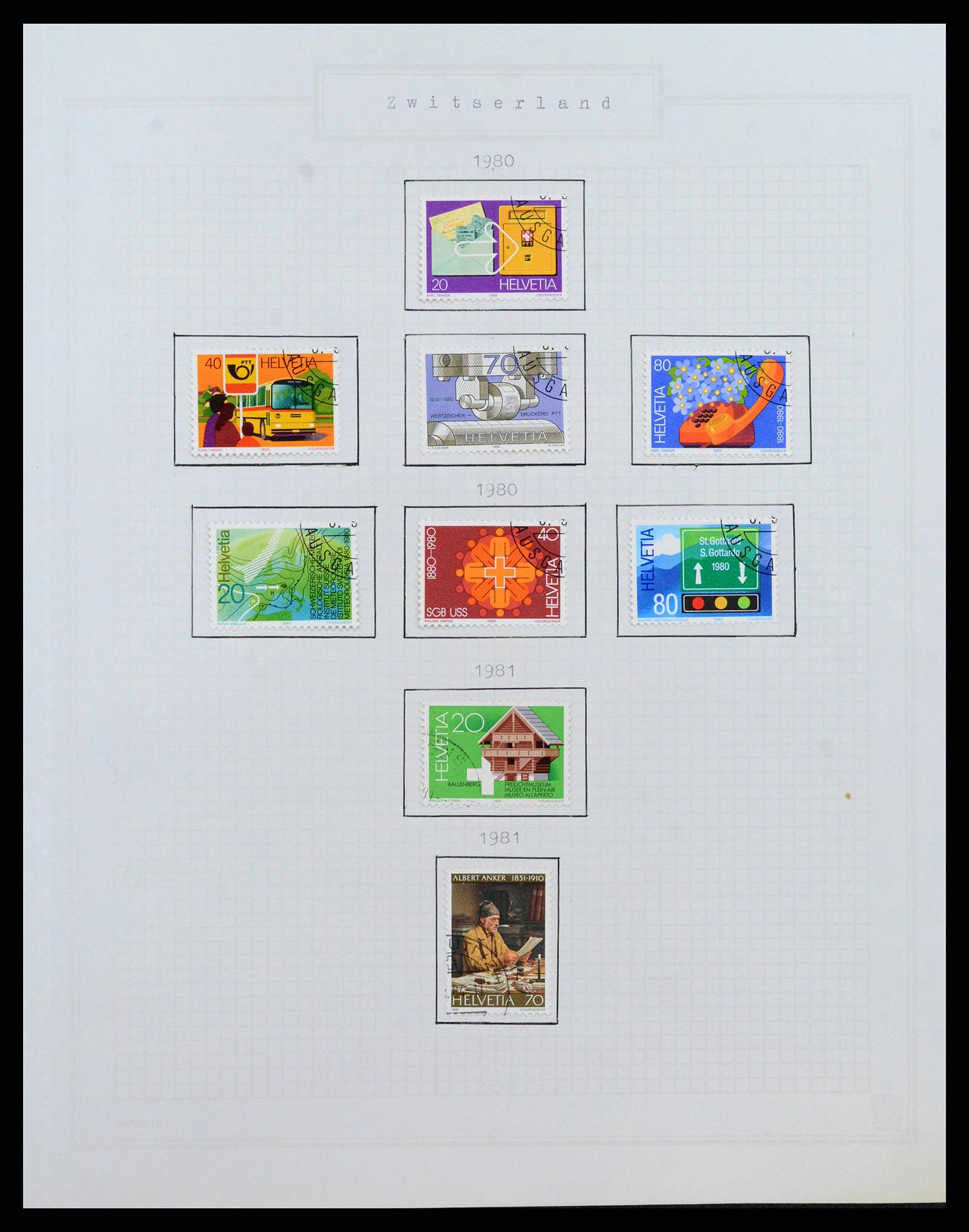 38673 0058 - Postzegelverzameling 38673 Zwitserland 1854-1991.