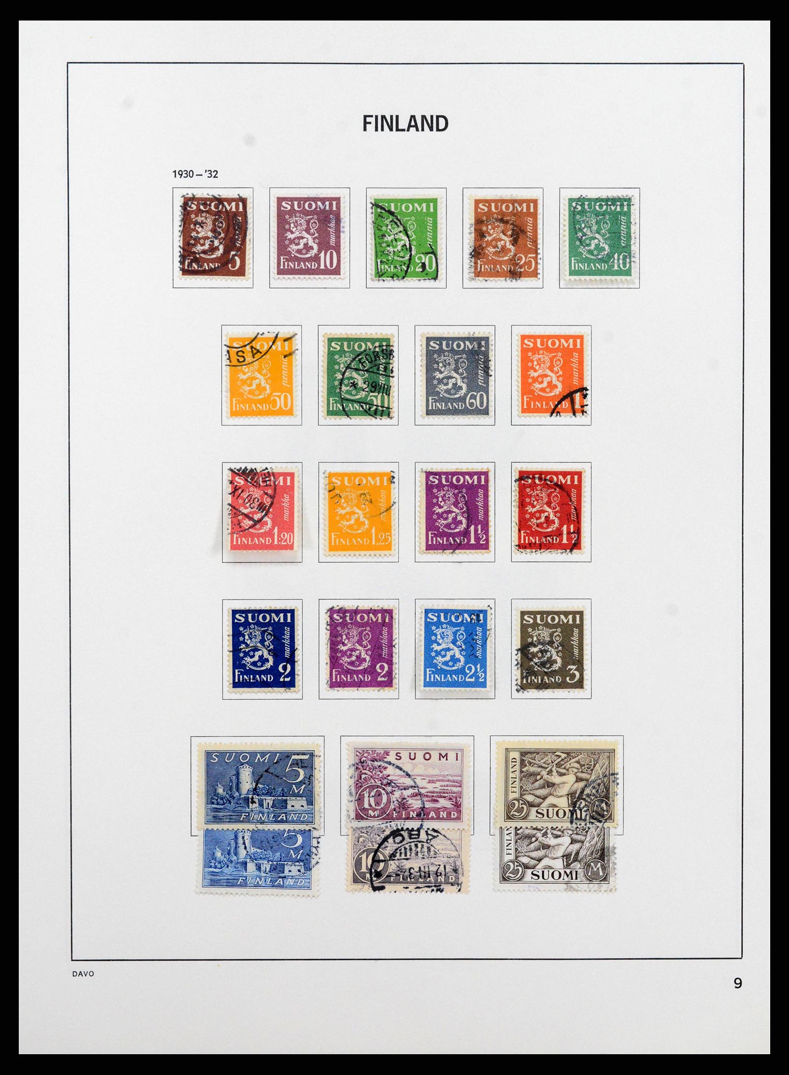 38687 0010 - Postzegelverzameling 38687 Finland 1856-1993.