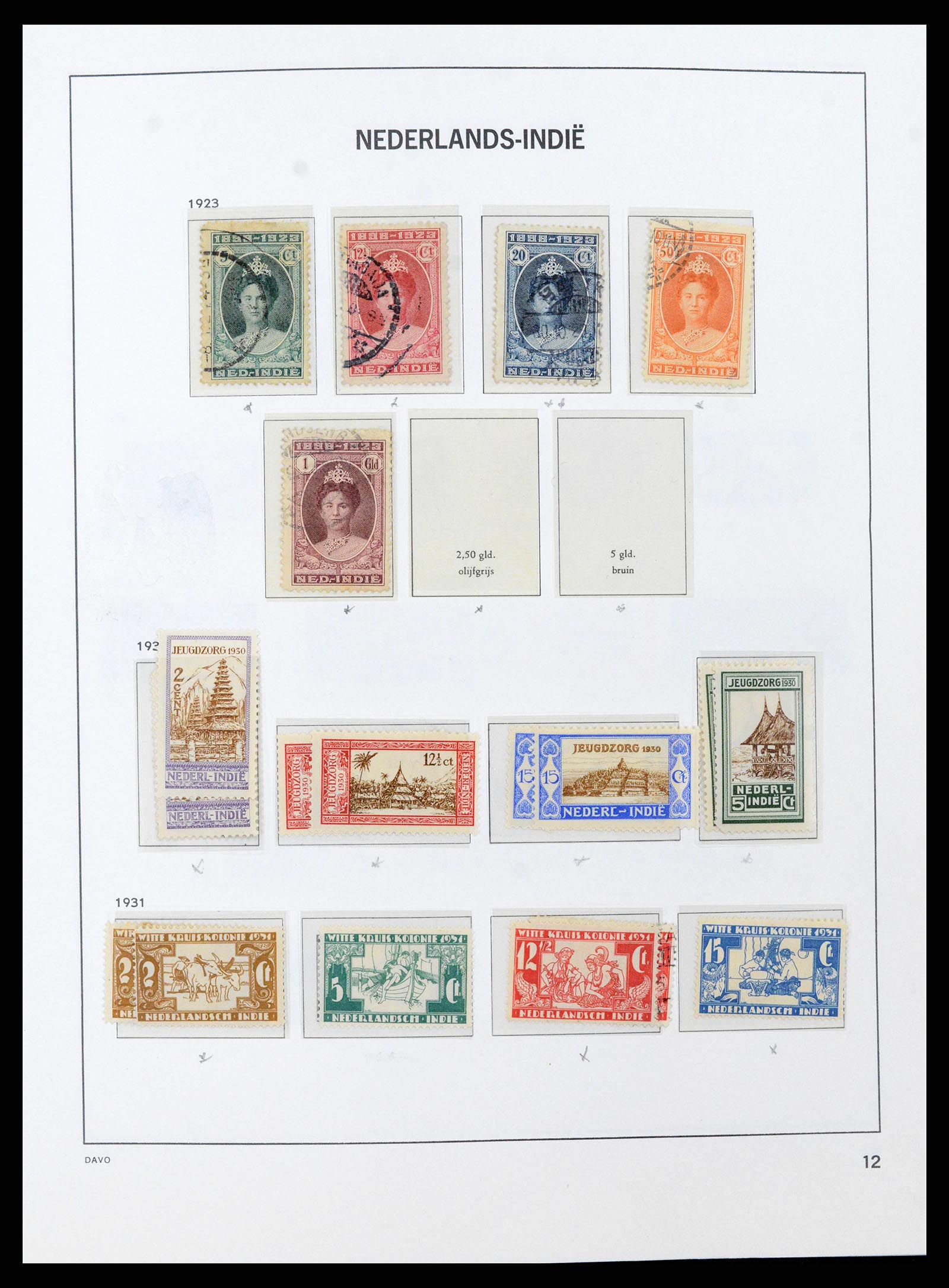 38708 0009 - Stamp collection 38708 Dutch east Indies 1864-1948.