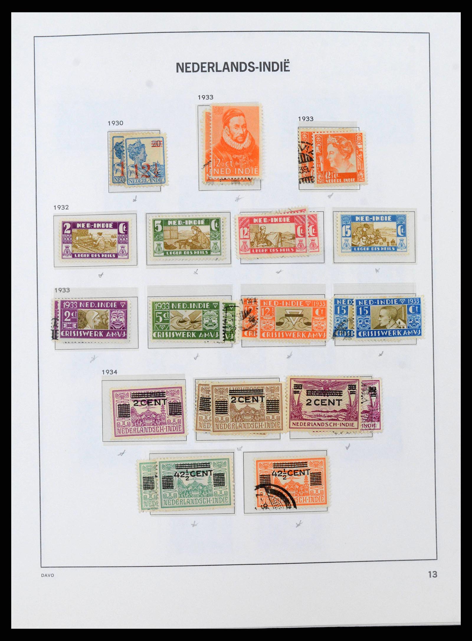 38708 0010 - Stamp collection 38708 Dutch east Indies 1864-1948.