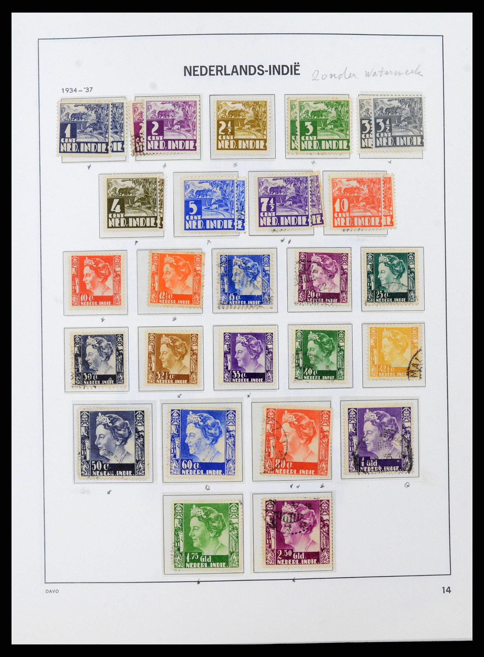 38708 0011 - Stamp collection 38708 Dutch east Indies 1864-1948.