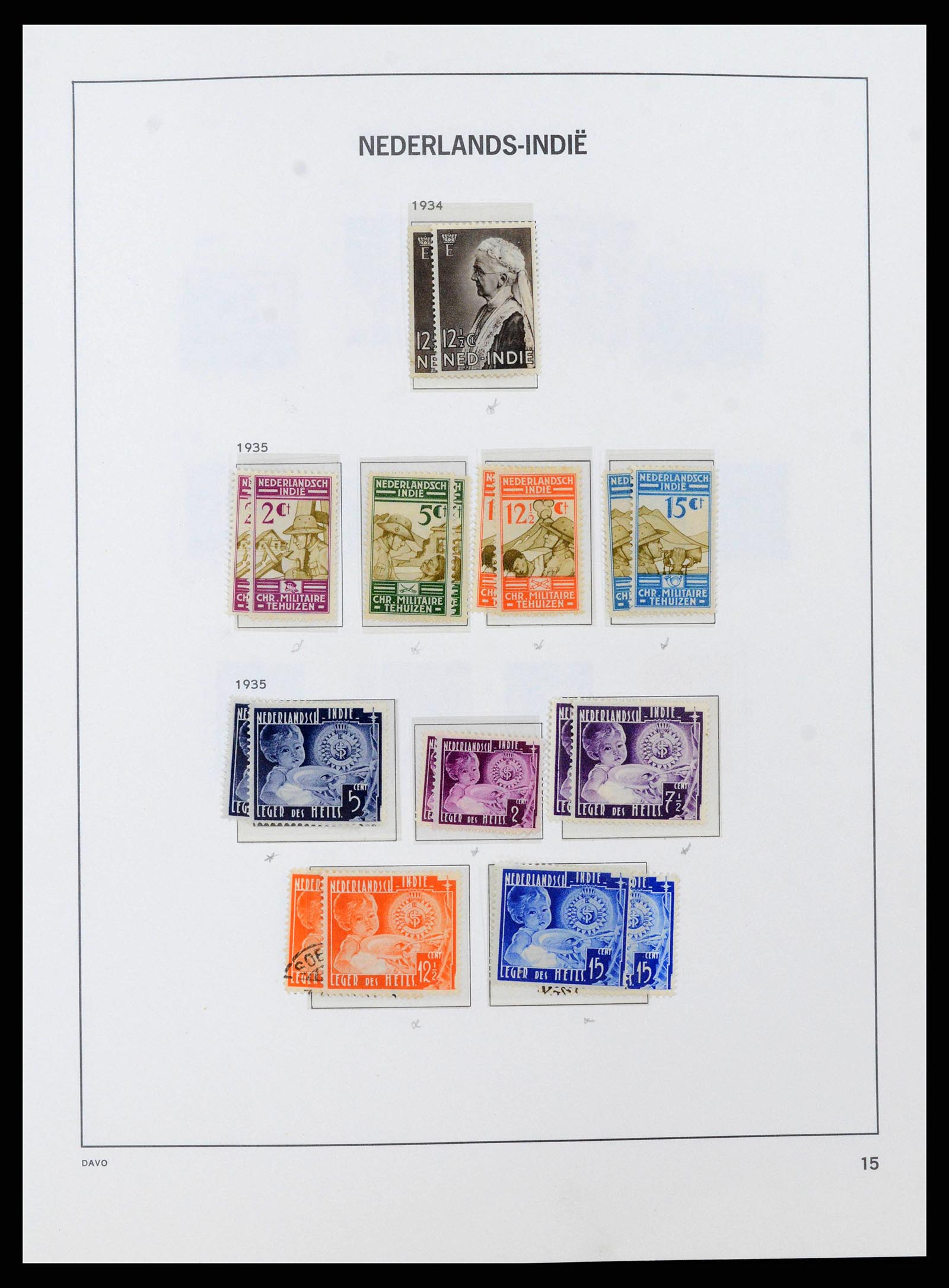 38708 0012 - Stamp collection 38708 Dutch east Indies 1864-1948.