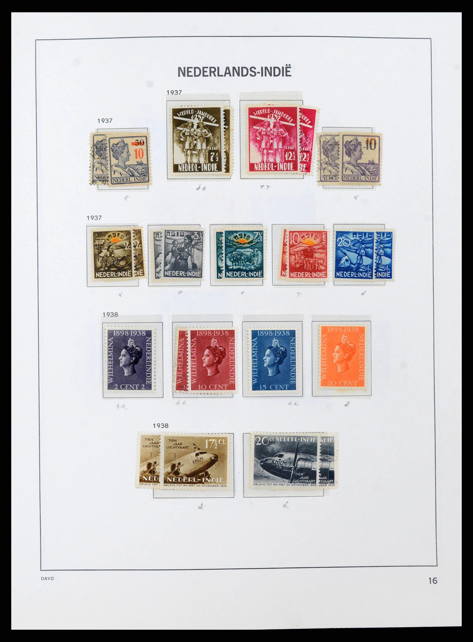 38708 0013 - Stamp collection 38708 Dutch east Indies 1864-1948.