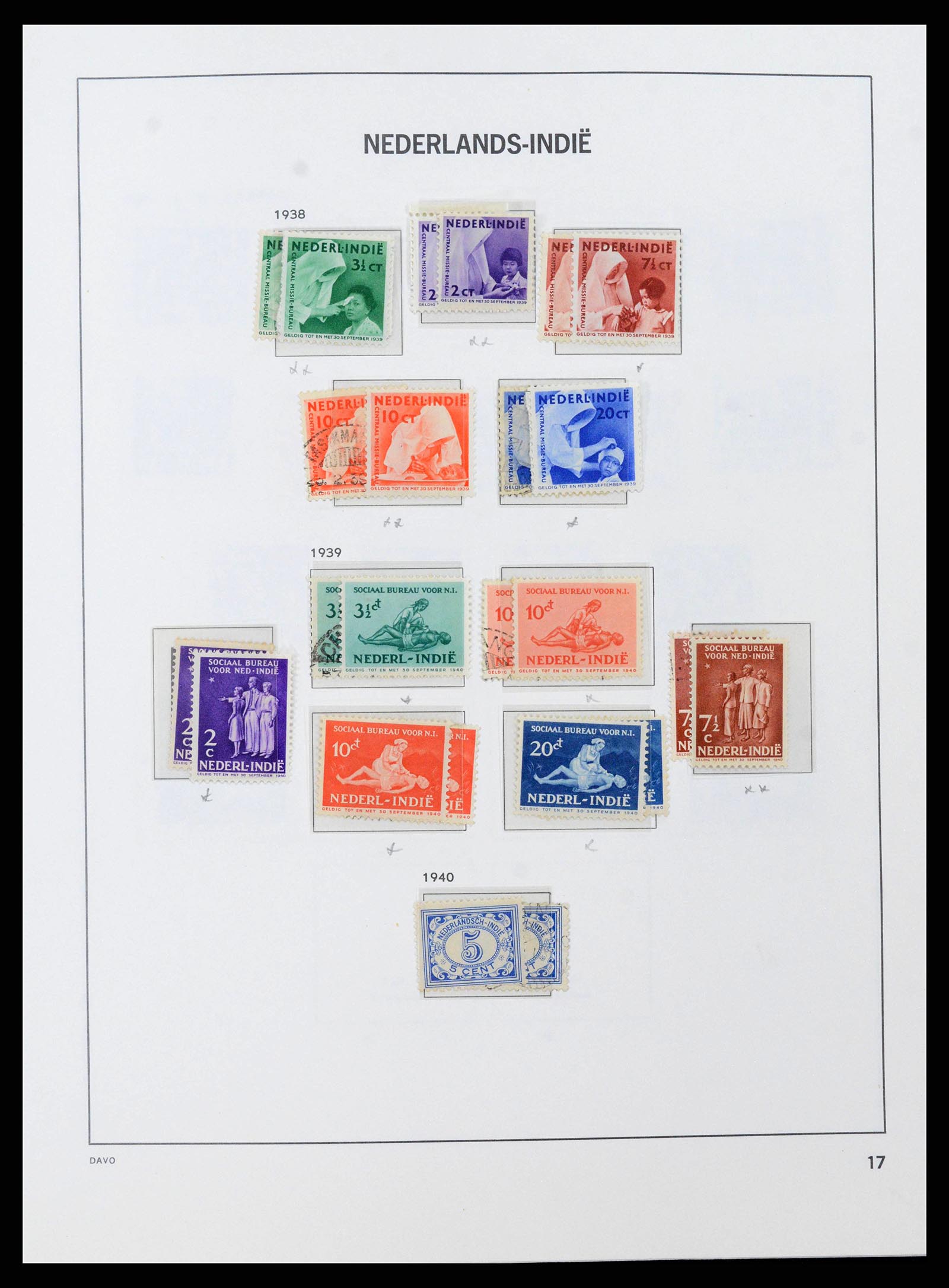 38708 0014 - Stamp collection 38708 Dutch east Indies 1864-1948.