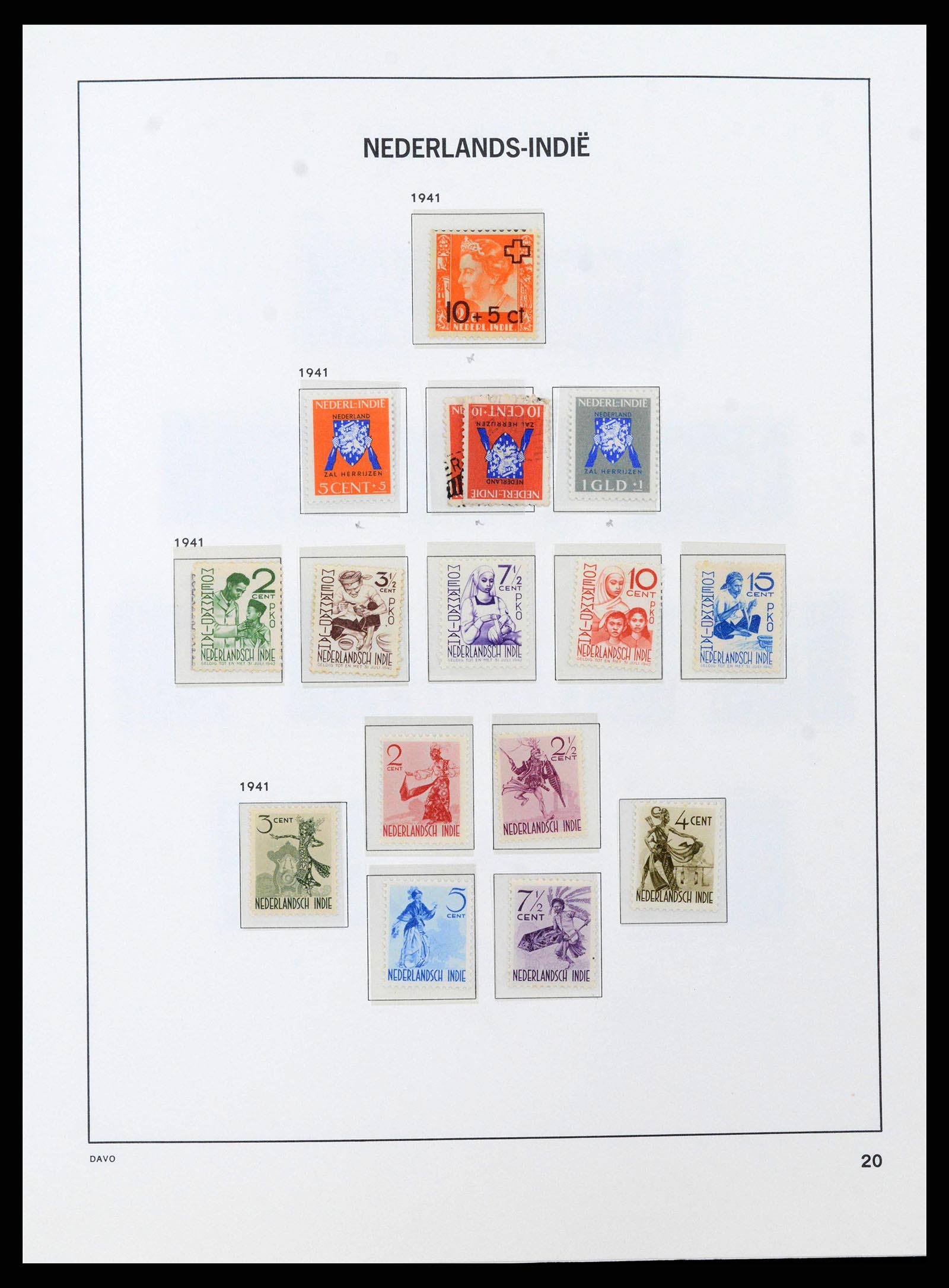 38708 0017 - Stamp collection 38708 Dutch east Indies 1864-1948.