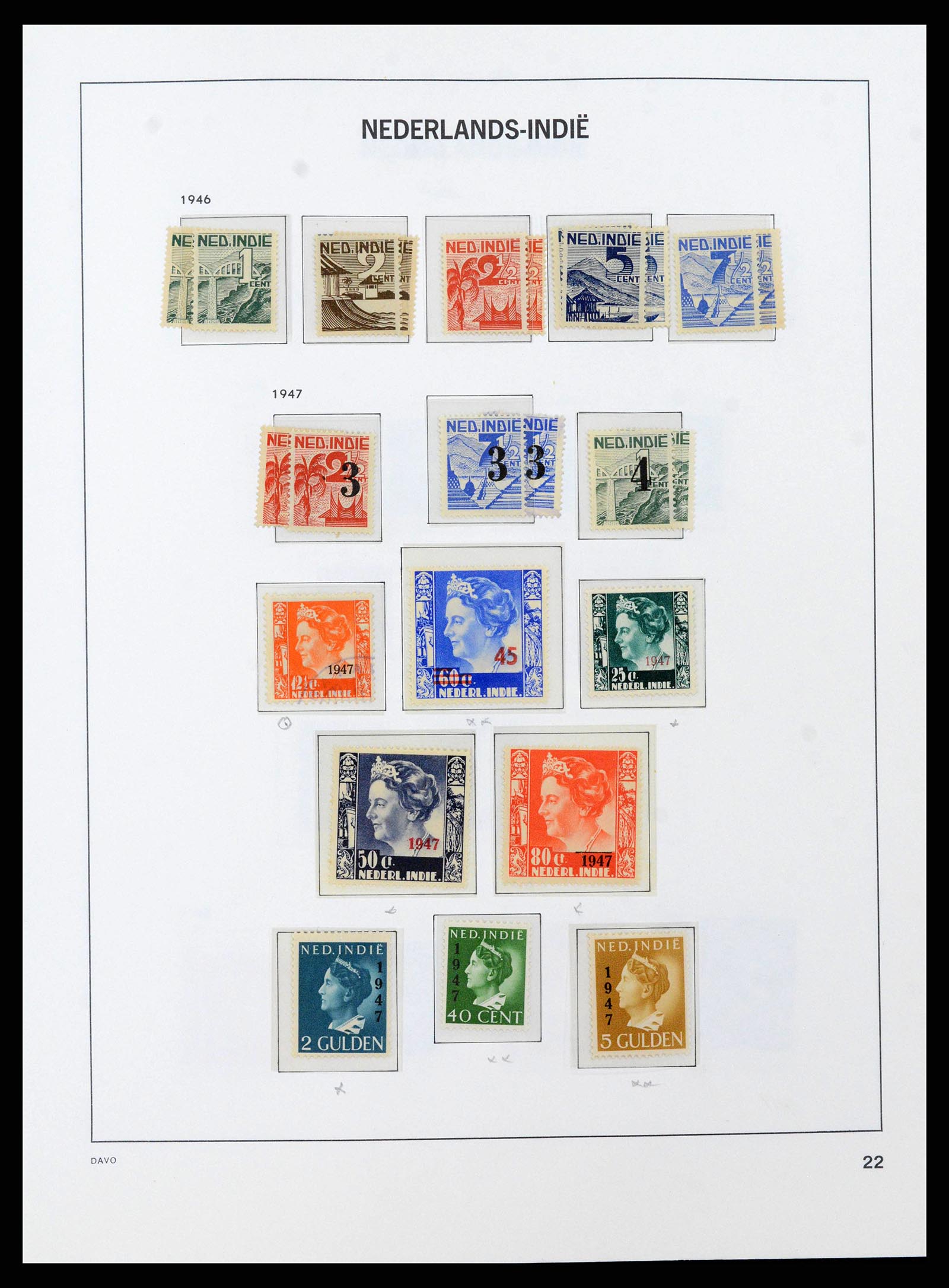 38708 0019 - Stamp collection 38708 Dutch east Indies 1864-1948.