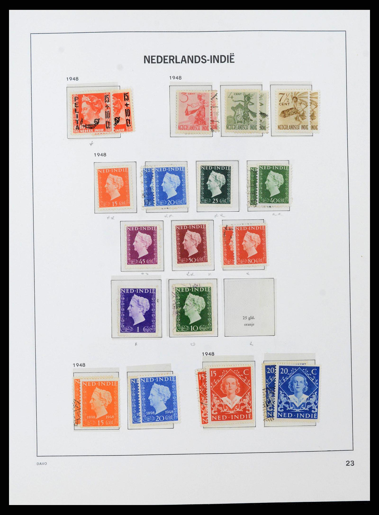 38708 0020 - Stamp collection 38708 Dutch east Indies 1864-1948.