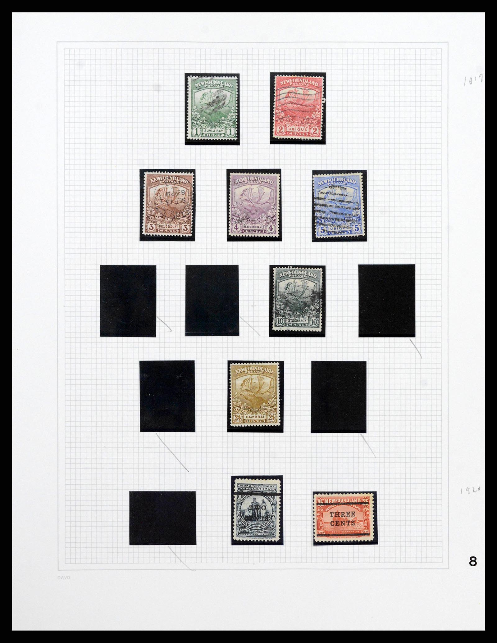 38732 0008 - Postzegelverzameling 38732 Newfoundland 1866-1947.