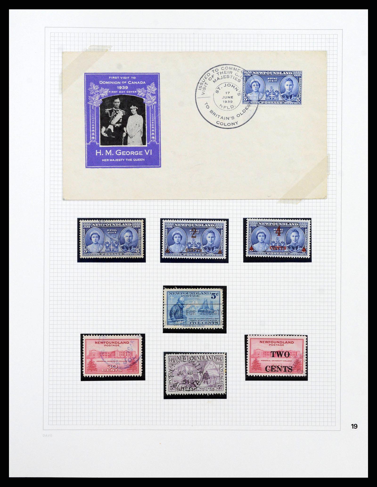 38732 0019 - Postzegelverzameling 38732 Newfoundland 1866-1947.