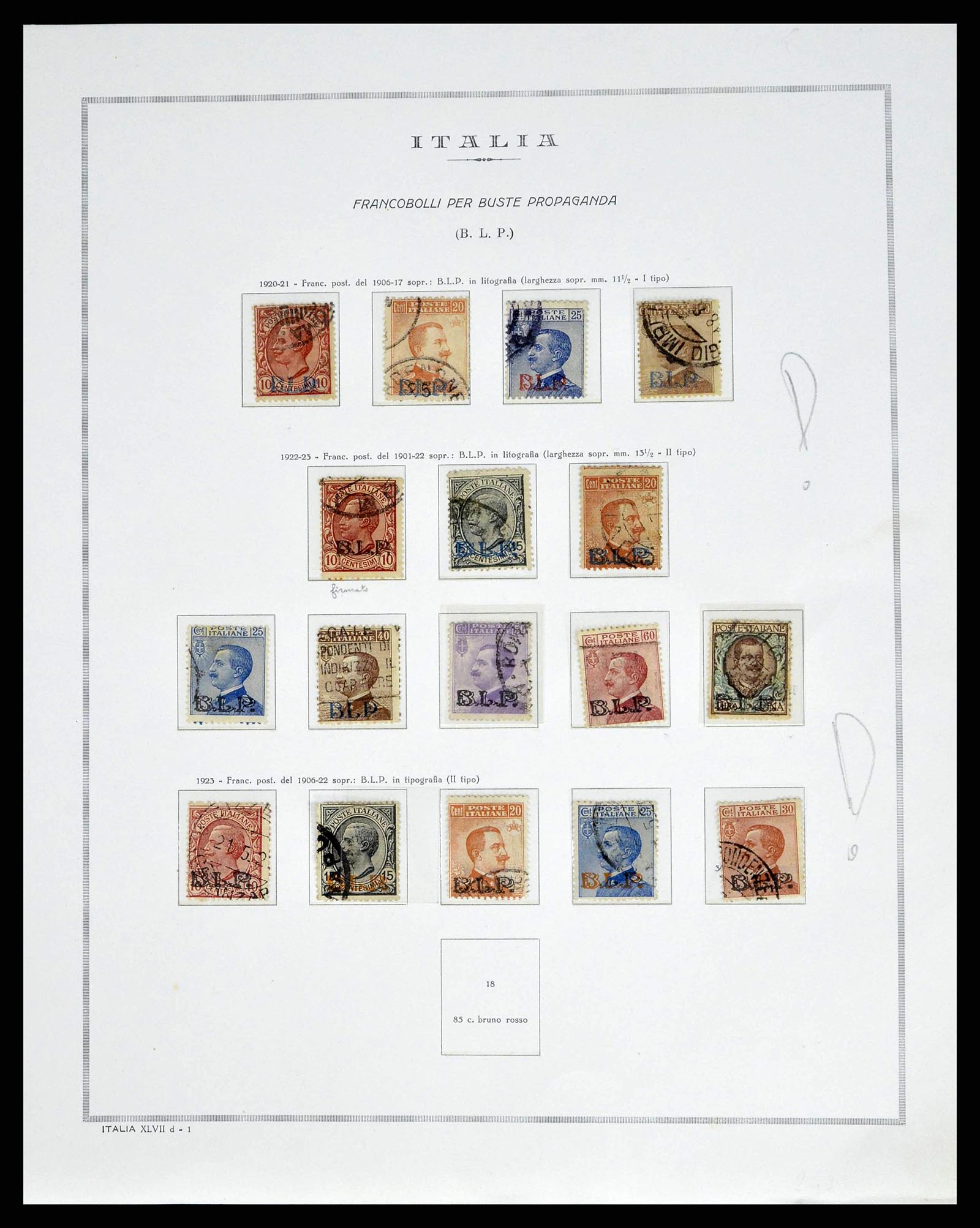 38735 0065 - Postzegelverzameling 38735 Italië 1861-1945.
