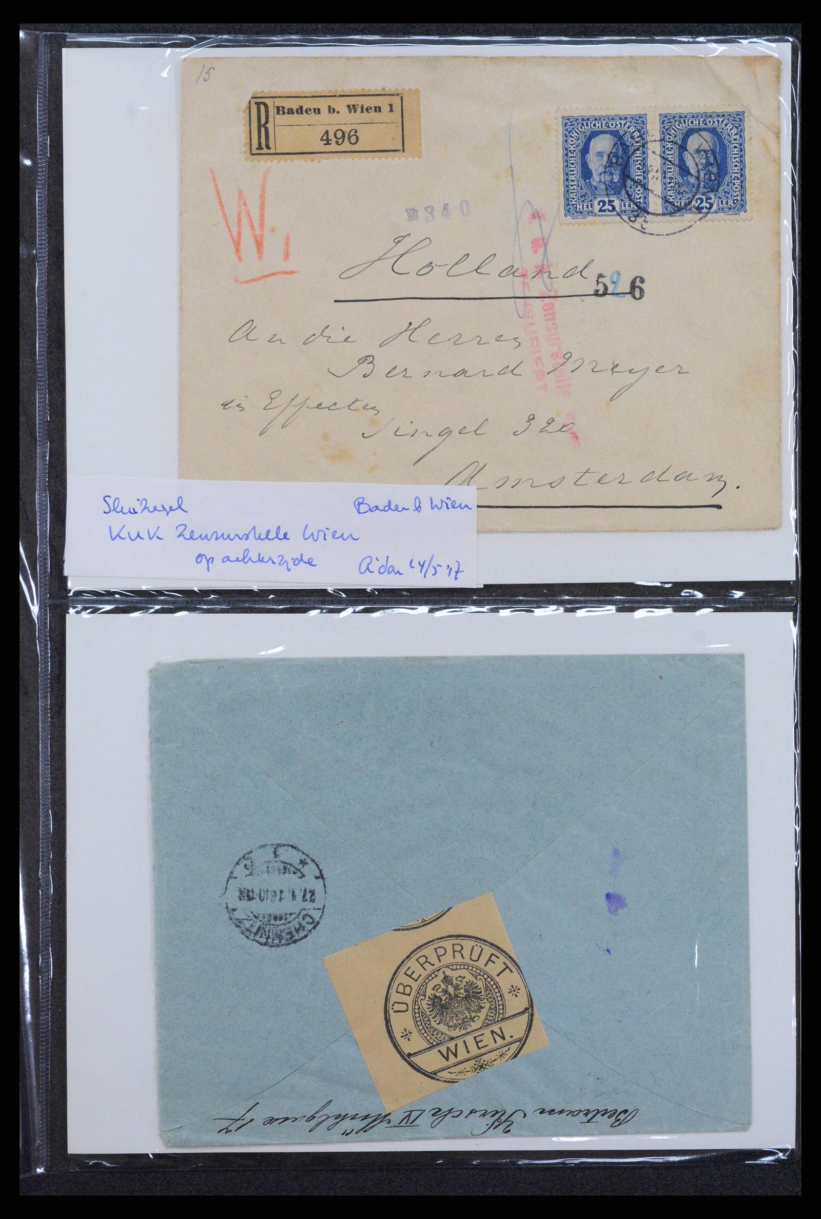 38760 0091 - Stamp collection 38760 Covercollection 1st worldwar 1914-1918.